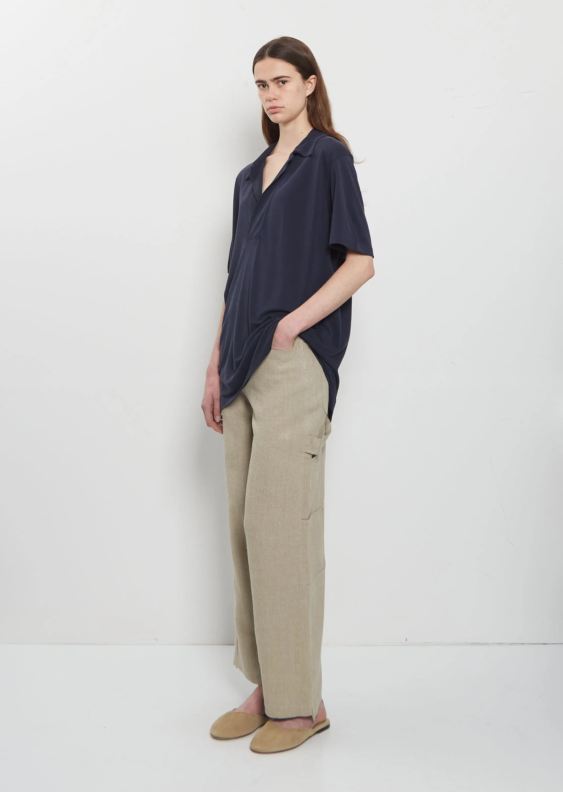 Vic Silk Jersey Polo Shirt sold by La Garconne product image thumbnail 4