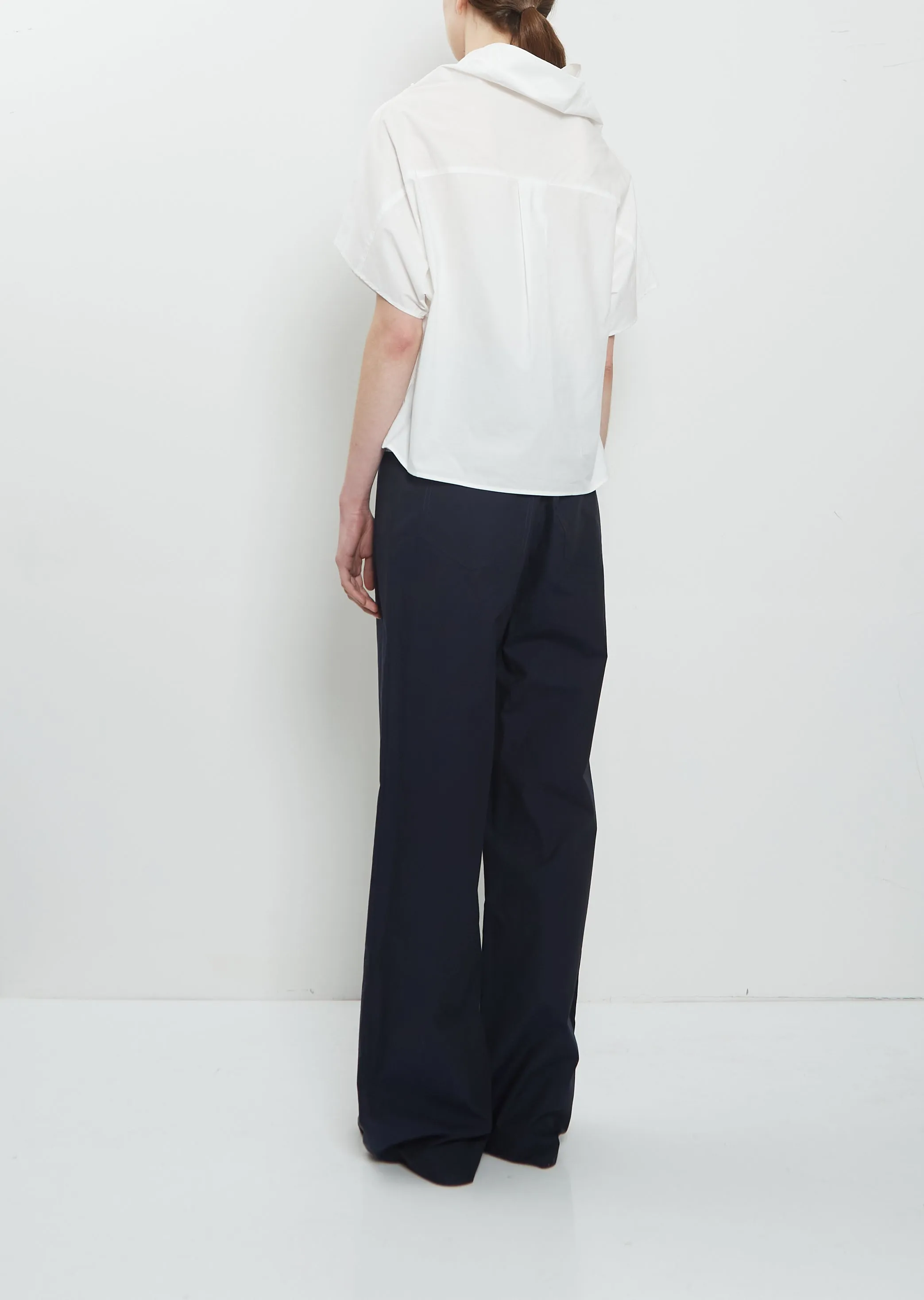 Cotton Popeline Short Chunky Tunic - White sold by La Garconne product image thumbnail 3