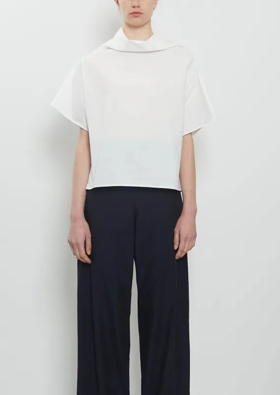 Cotton Popeline Short Chunky Tunic - White made by Dusan
