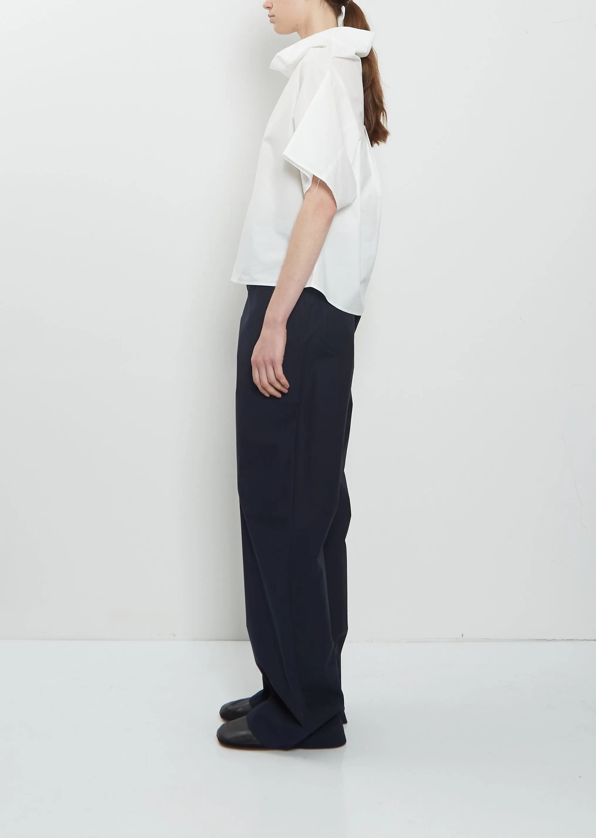 Cotton Popeline Short Chunky Tunic - White sold by La Garconne product image thumbnail 2