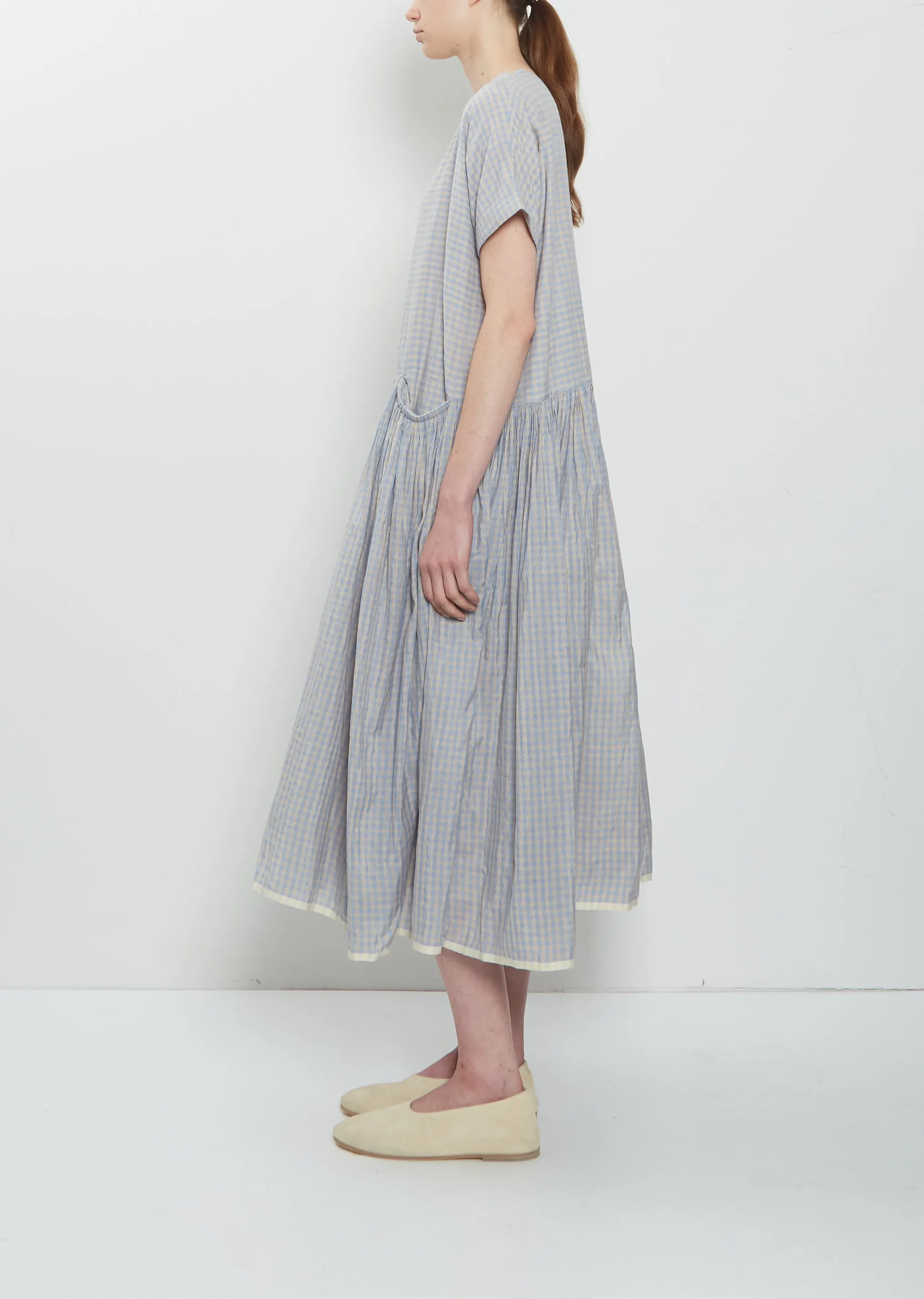 Front Pocket Gather Half Sleeve Dress sold by La Garconne product image thumbnail 2