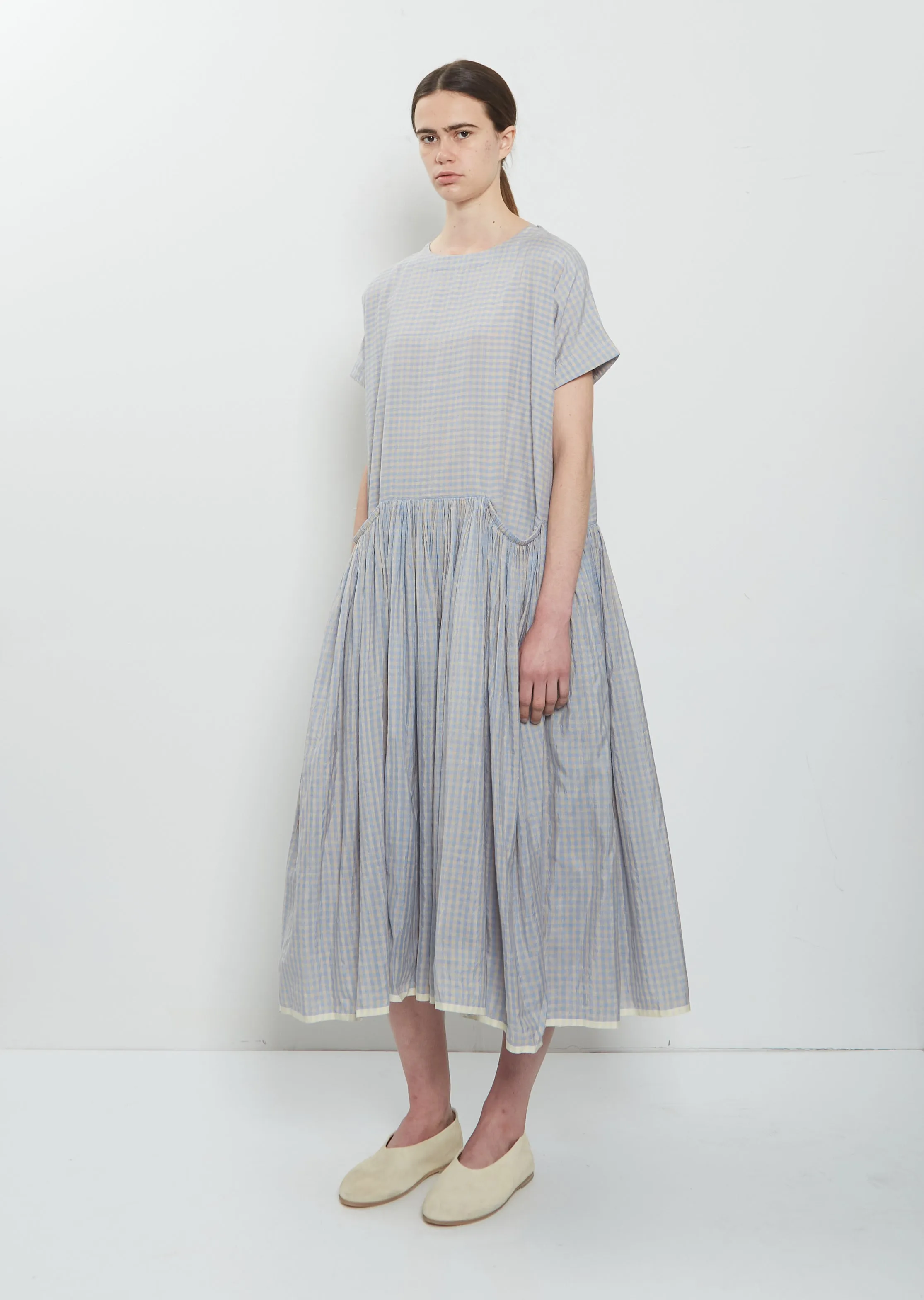 Front Pocket Gather Half Sleeve Dress sold by La Garconne product image thumbnail 4