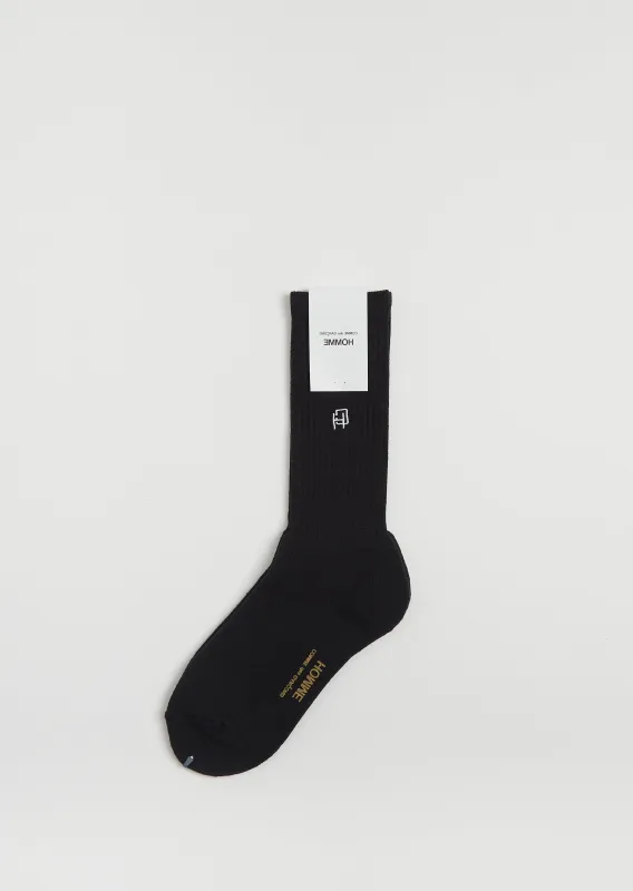 Stretch Cotton Socks — Black made by Comme des Garcons