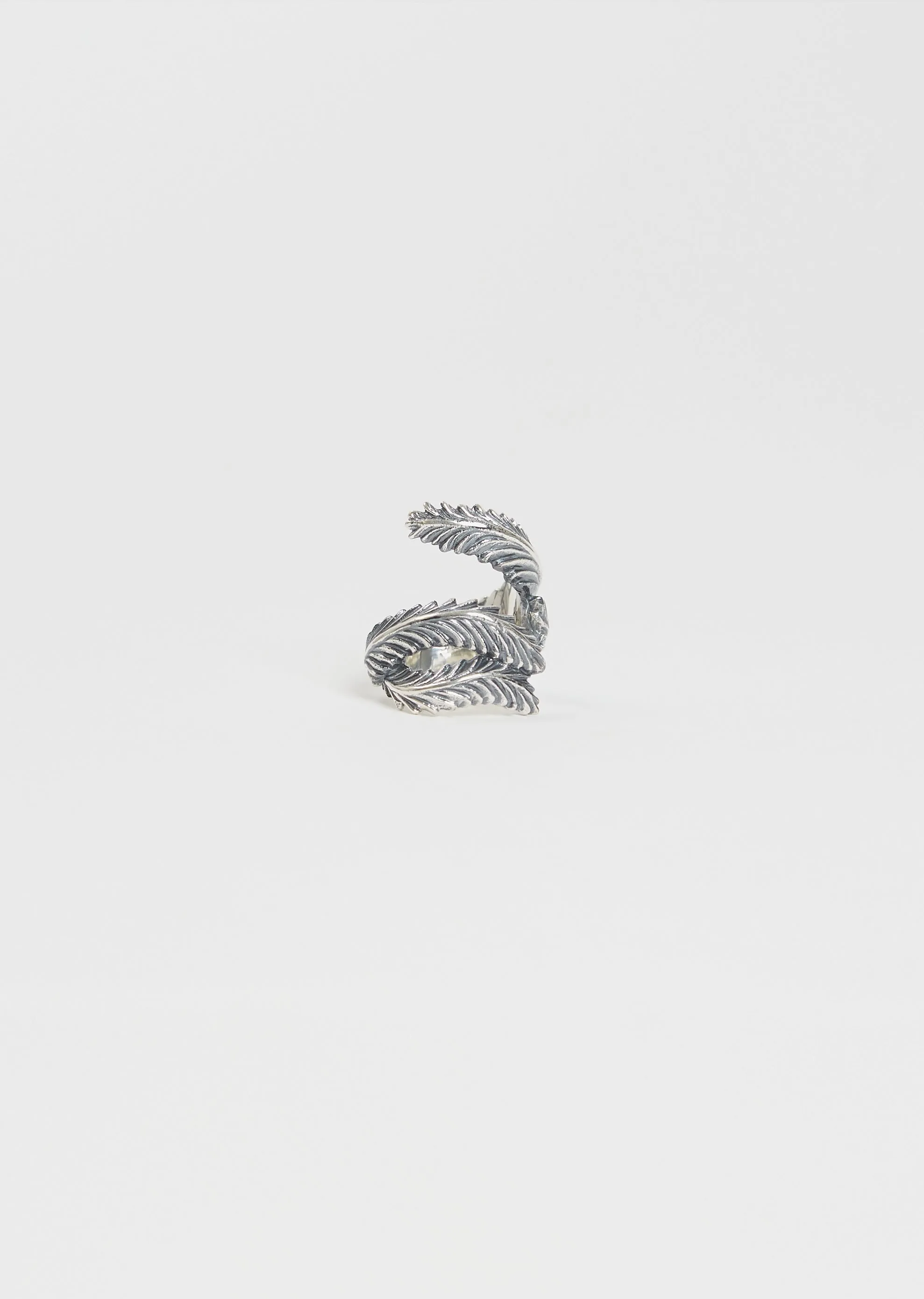 Feather Silver Ring sold by La Garconne