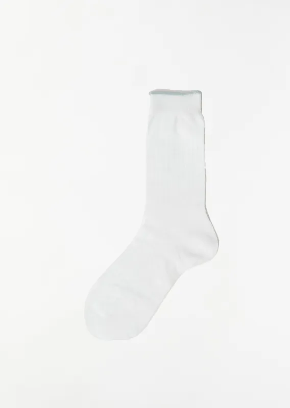 Mono-Color Flower Socks — White made by ANTIPAST