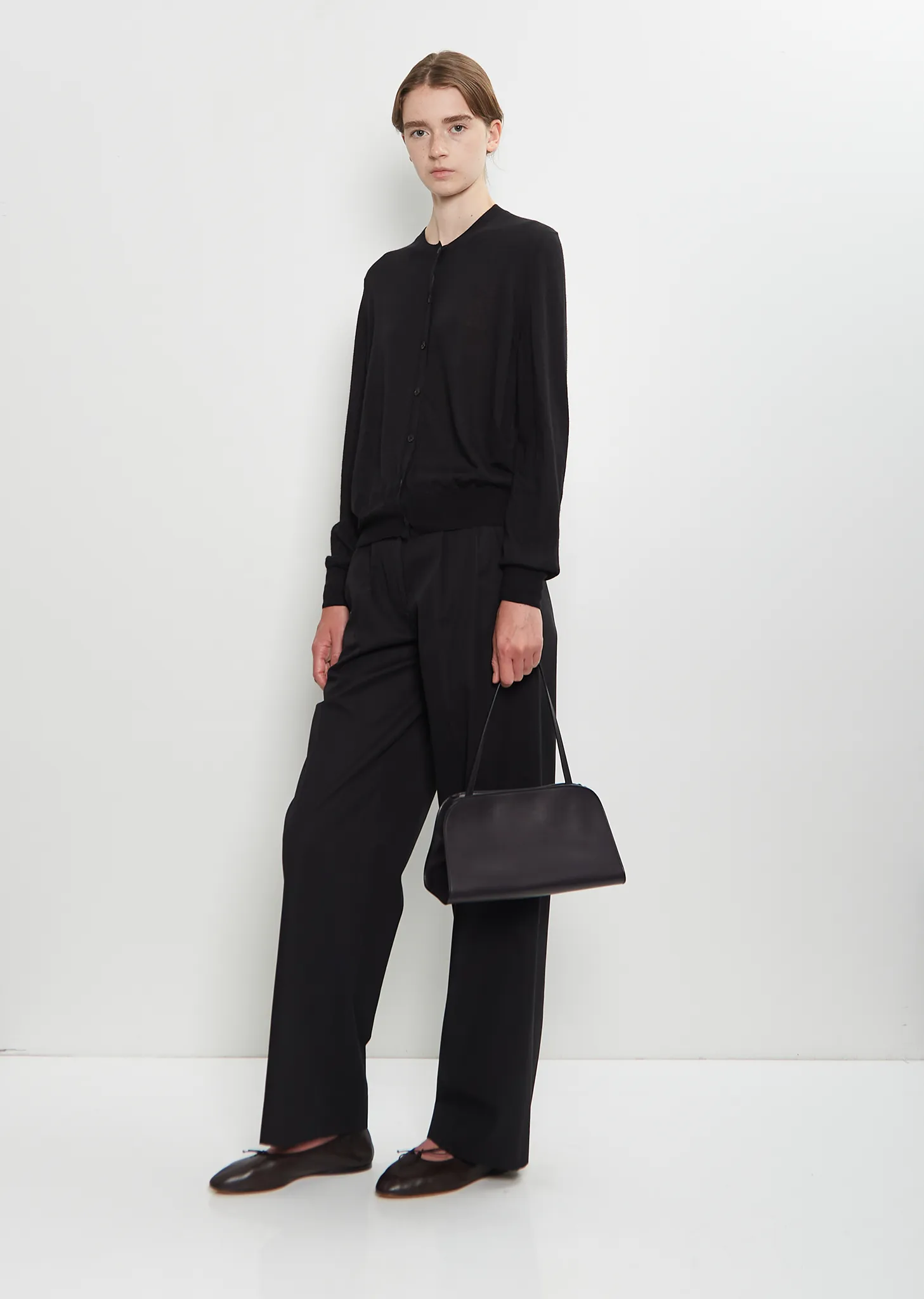 Peggy Saddle Leather Clutch — Black sold by La Garconne product image thumbnail 4