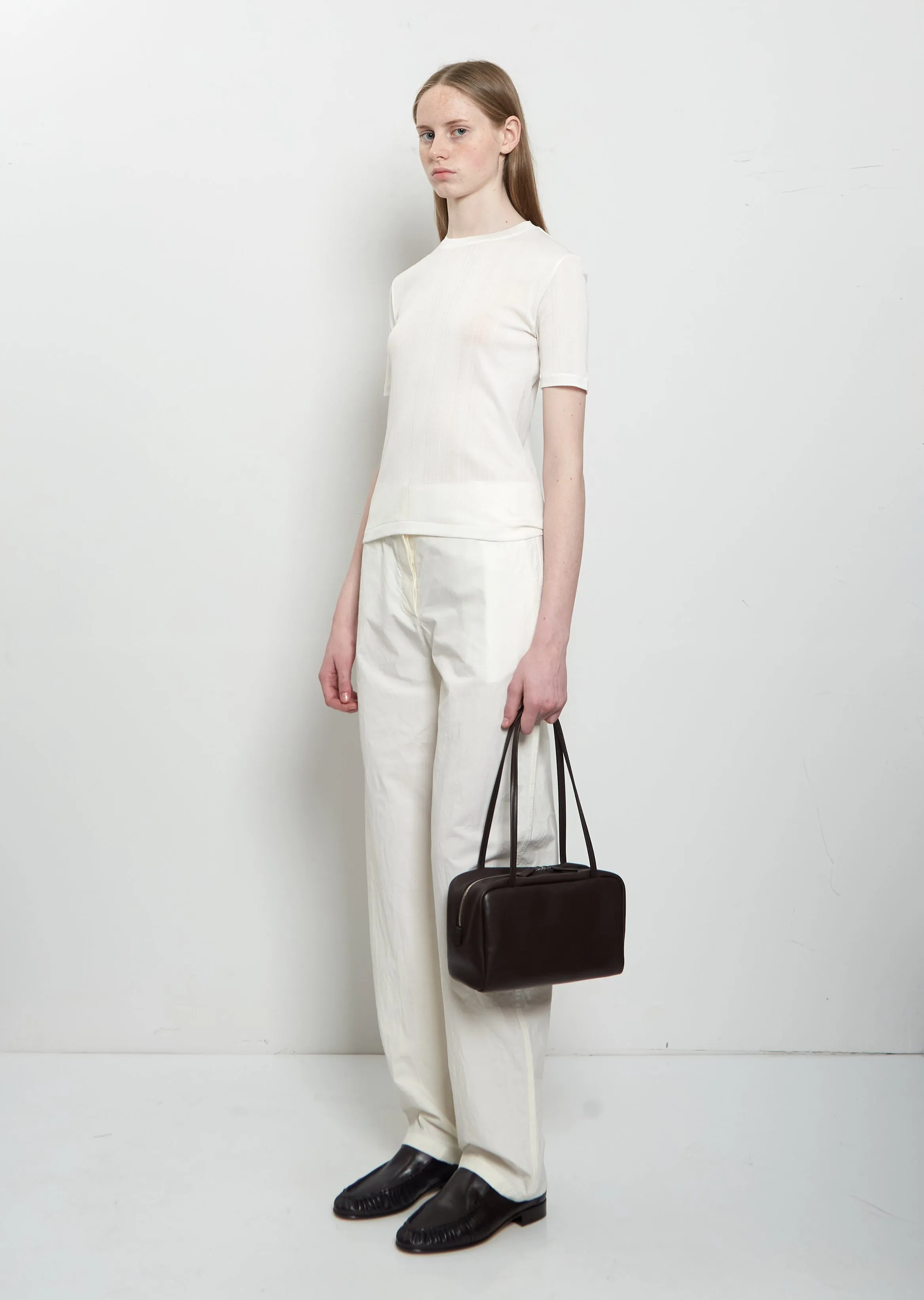 Astra Leather Bowling Bag — Dark Brown sold by La Garconne product image thumbnail 3