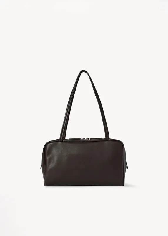 Astra Leather Bowling Bag — Dark Brown made by The Row