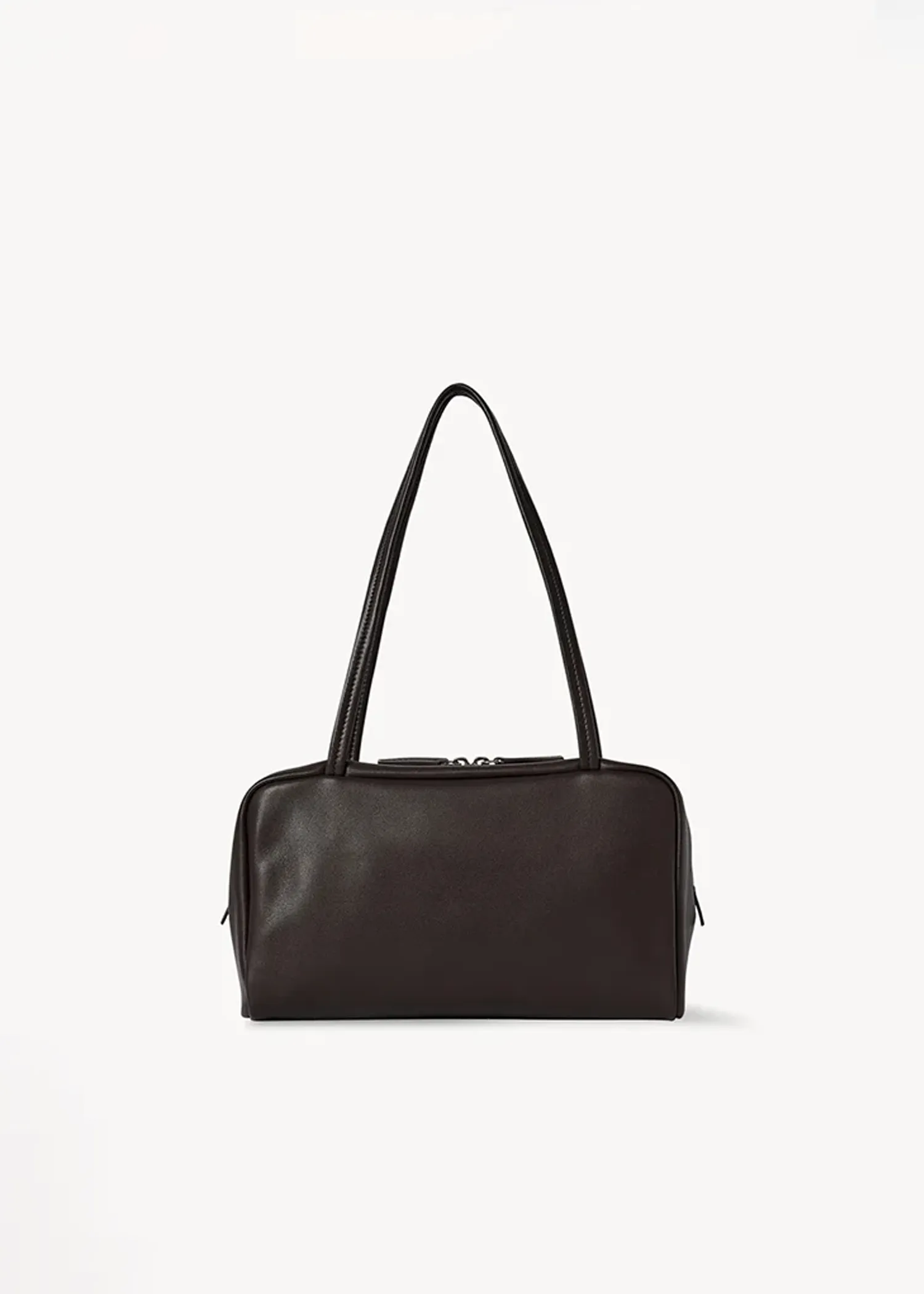 Astra Leather Bowling Bag — Dark Brown sold by La Garconne