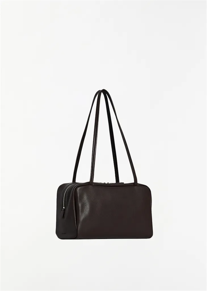 Astra Leather Bowling Bag — Dark Brown sold by La Garconne product image thumbnail 2