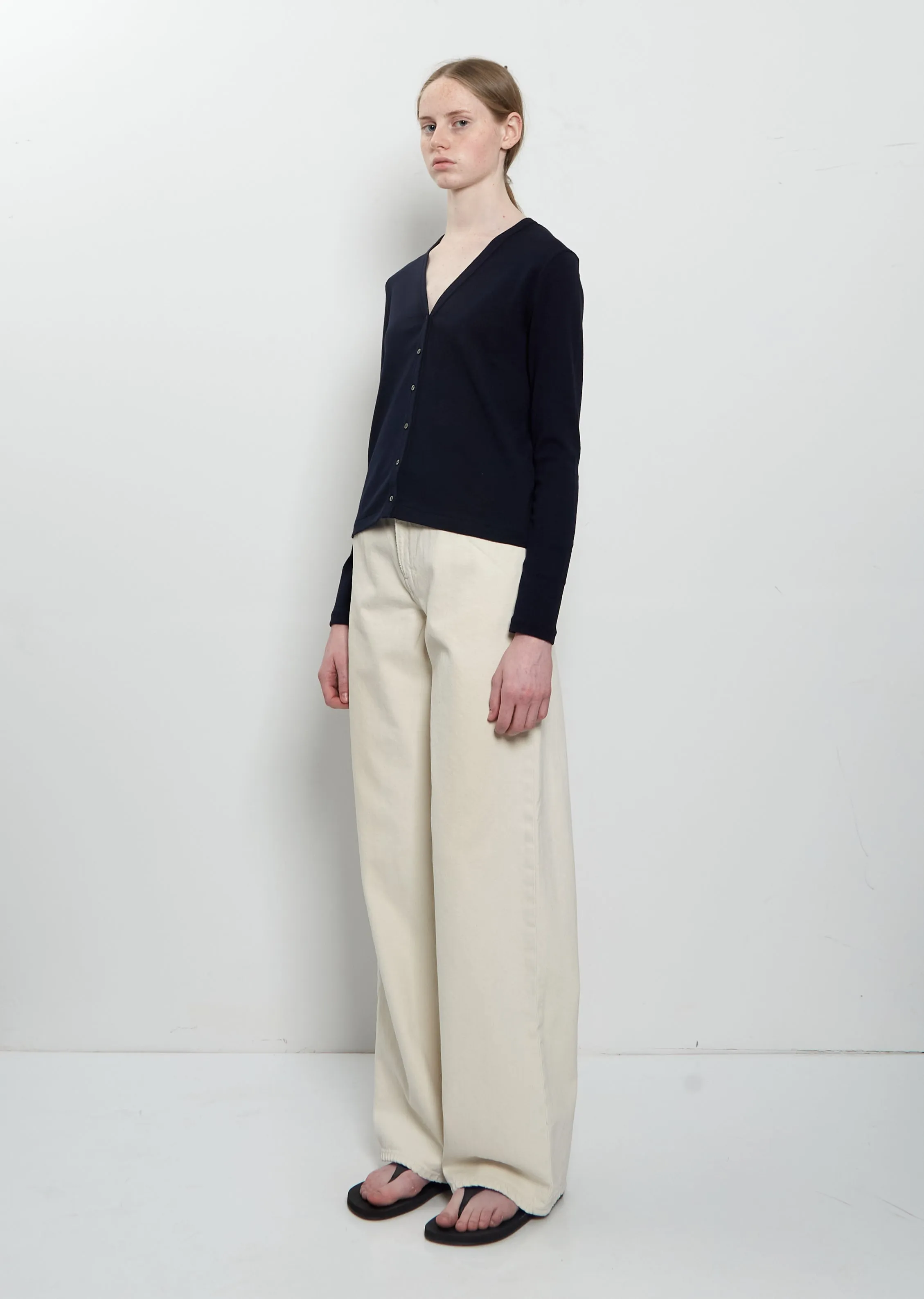 Cresp Cotton Jersey Cardigan — Dark Navy sold by La Garconne product image thumbnail 4