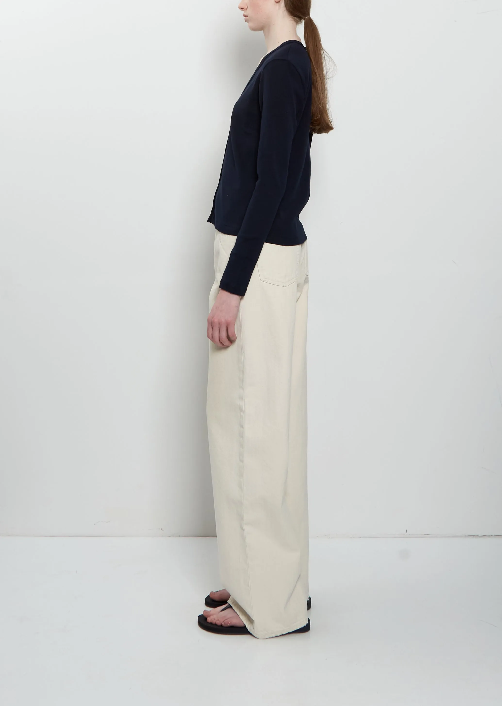 Cresp Cotton Jersey Cardigan — Dark Navy sold by La Garconne product image thumbnail 2
