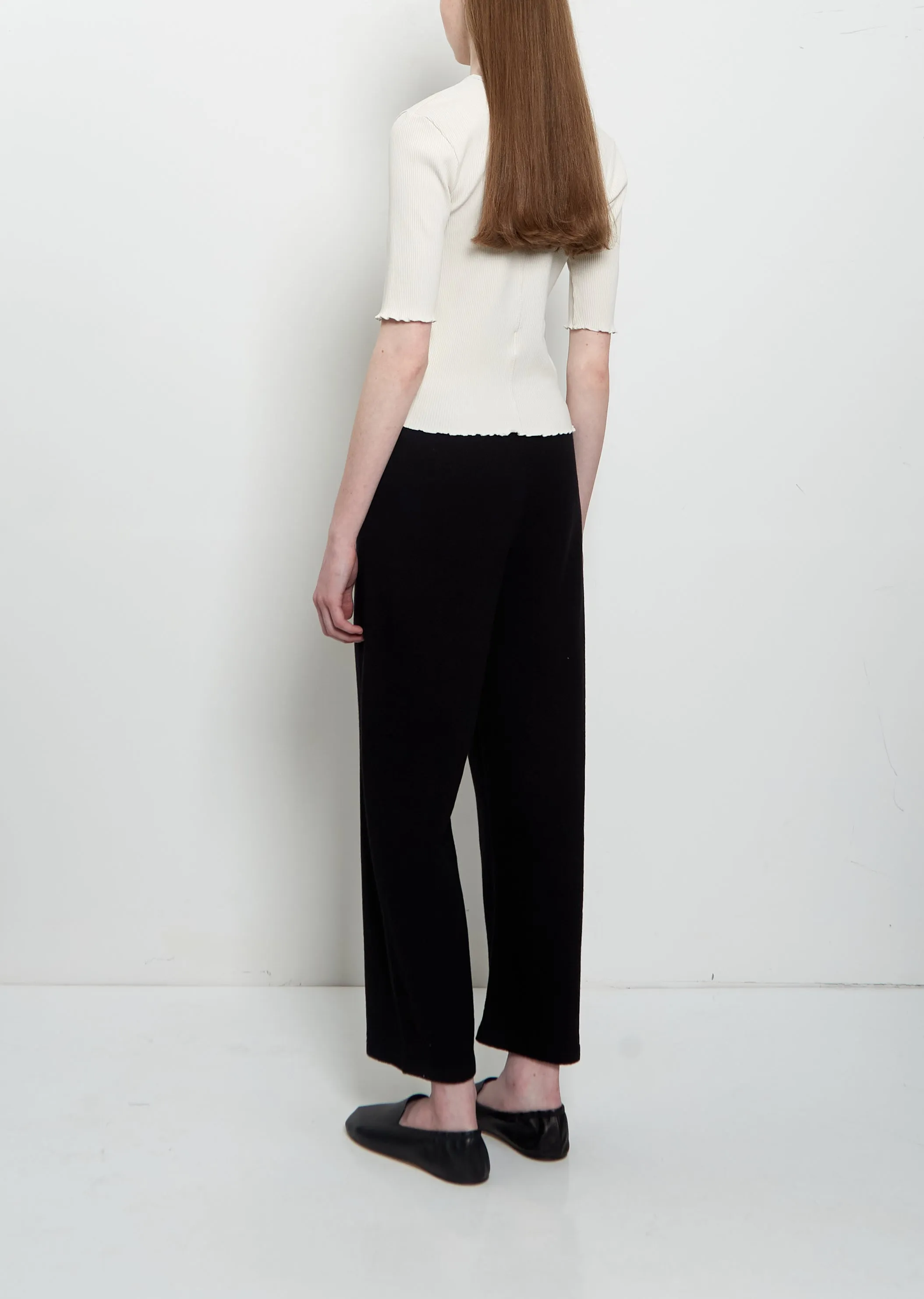 Crepe Cotton Linen Capri Pants — Black sold by La Garconne product image thumbnail 3