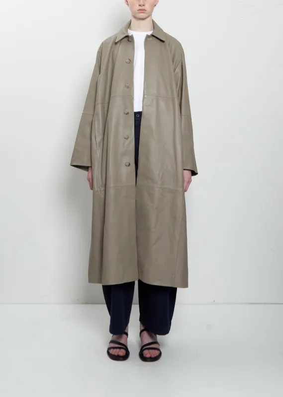 Napa Leather Car Coat made by Lauren Manoogian