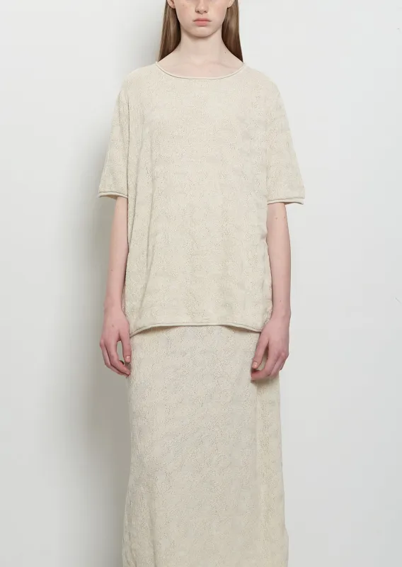 Terra Pima Cotton Knit Tee made by Lauren Manoogian