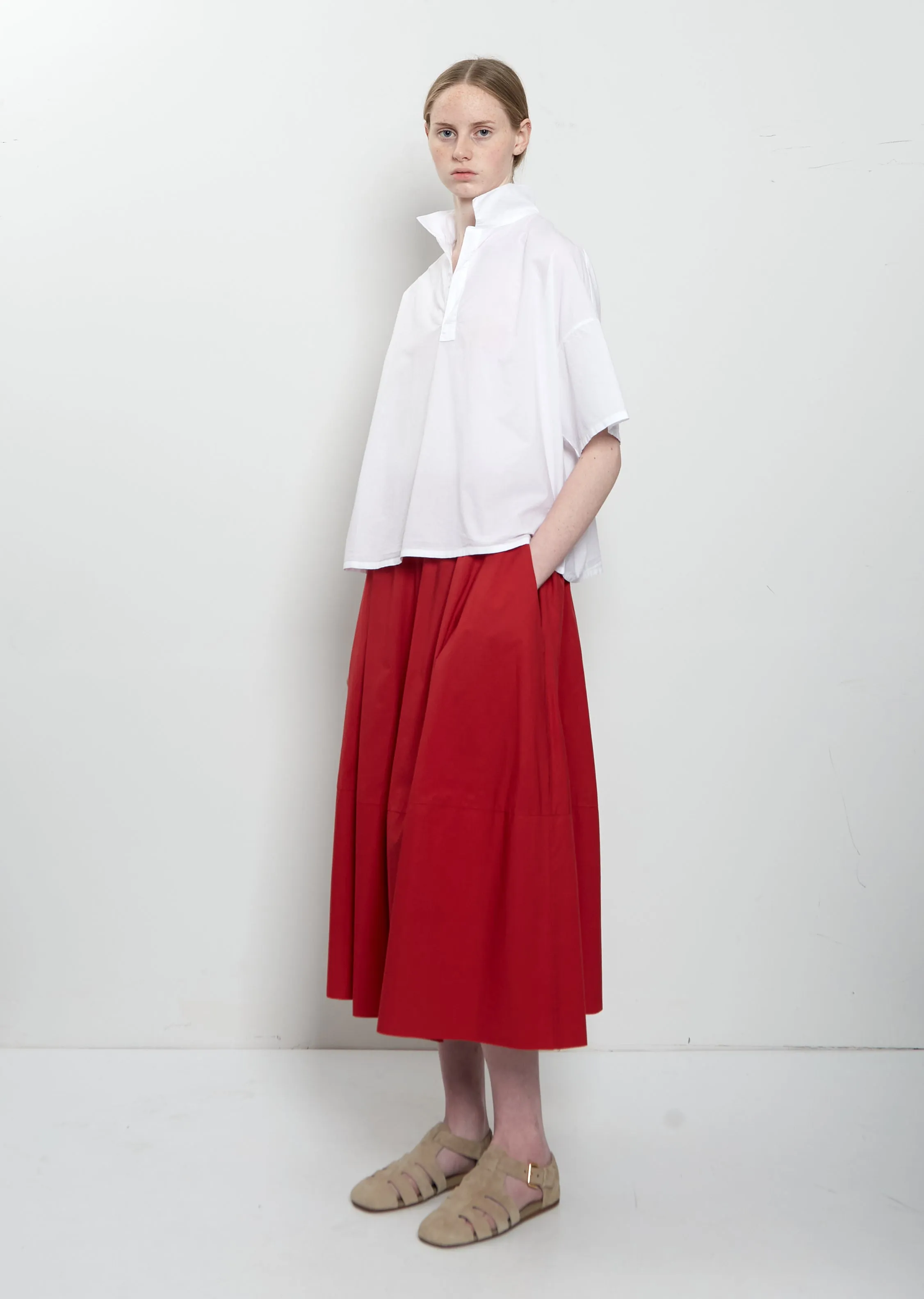 Flora Sushi Poplin Top — White sold by La Garconne product image thumbnail 4