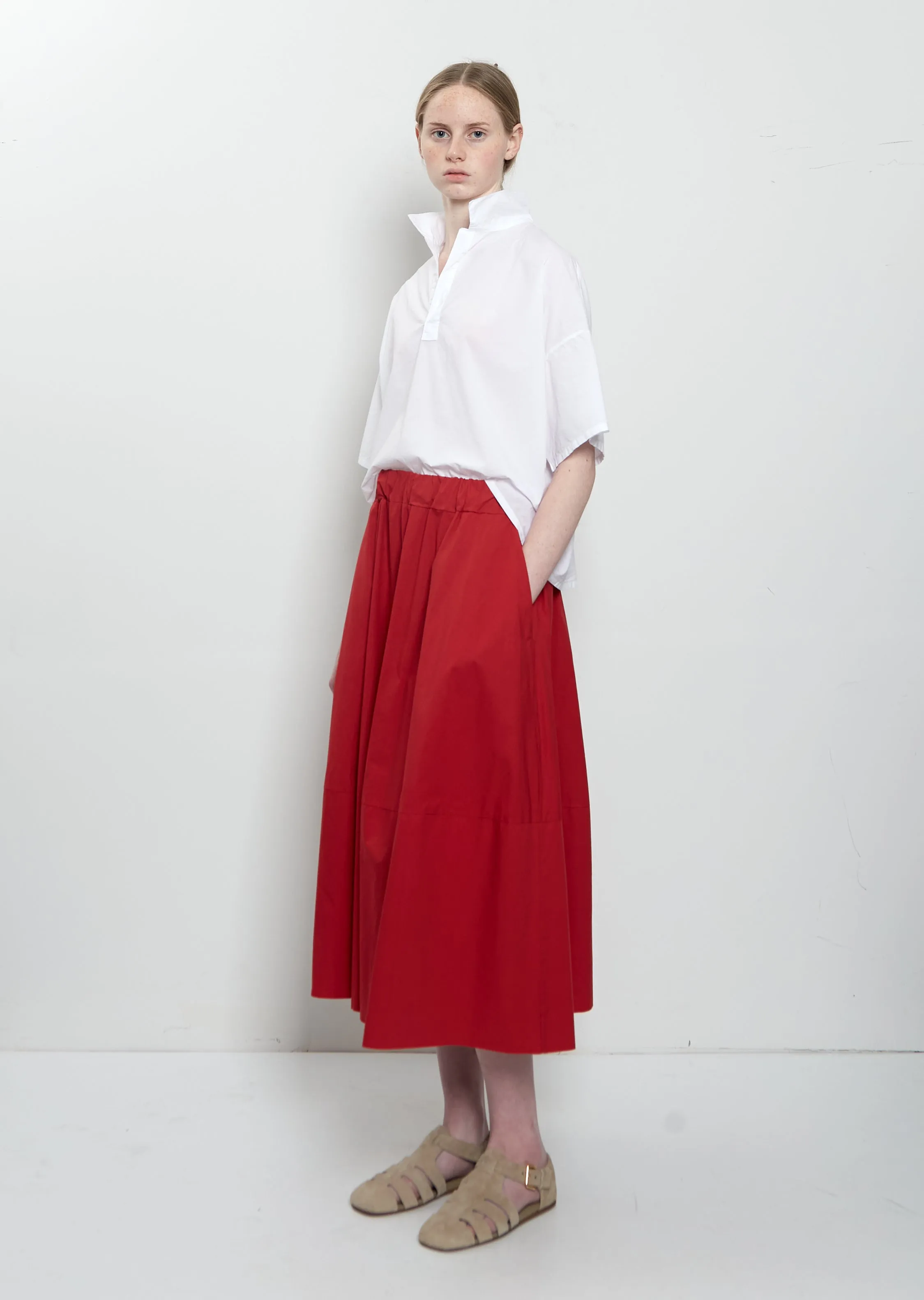 Gea Clara Poplin Skirt — Magenta sold by La Garconne product image thumbnail 4