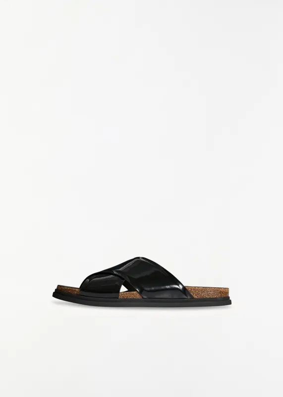 Cross Leather Sandal made by The Row