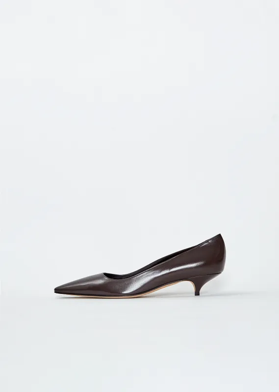 Liisa Leather Kitten Three Heel made by The Row