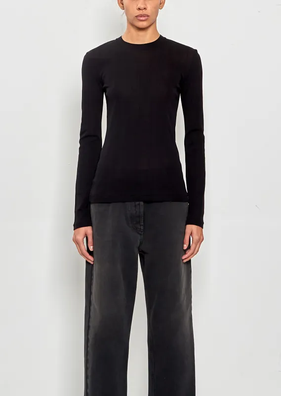 Dantea Cotton Top — Black made by The Row
