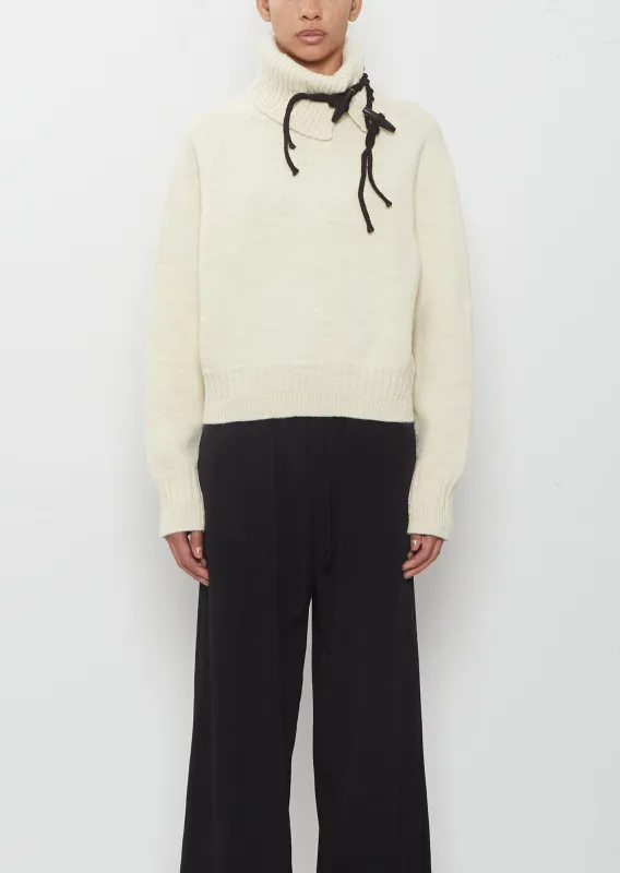 Toggle Detail Turtleneck Sweater made by Yohji Yamamoto