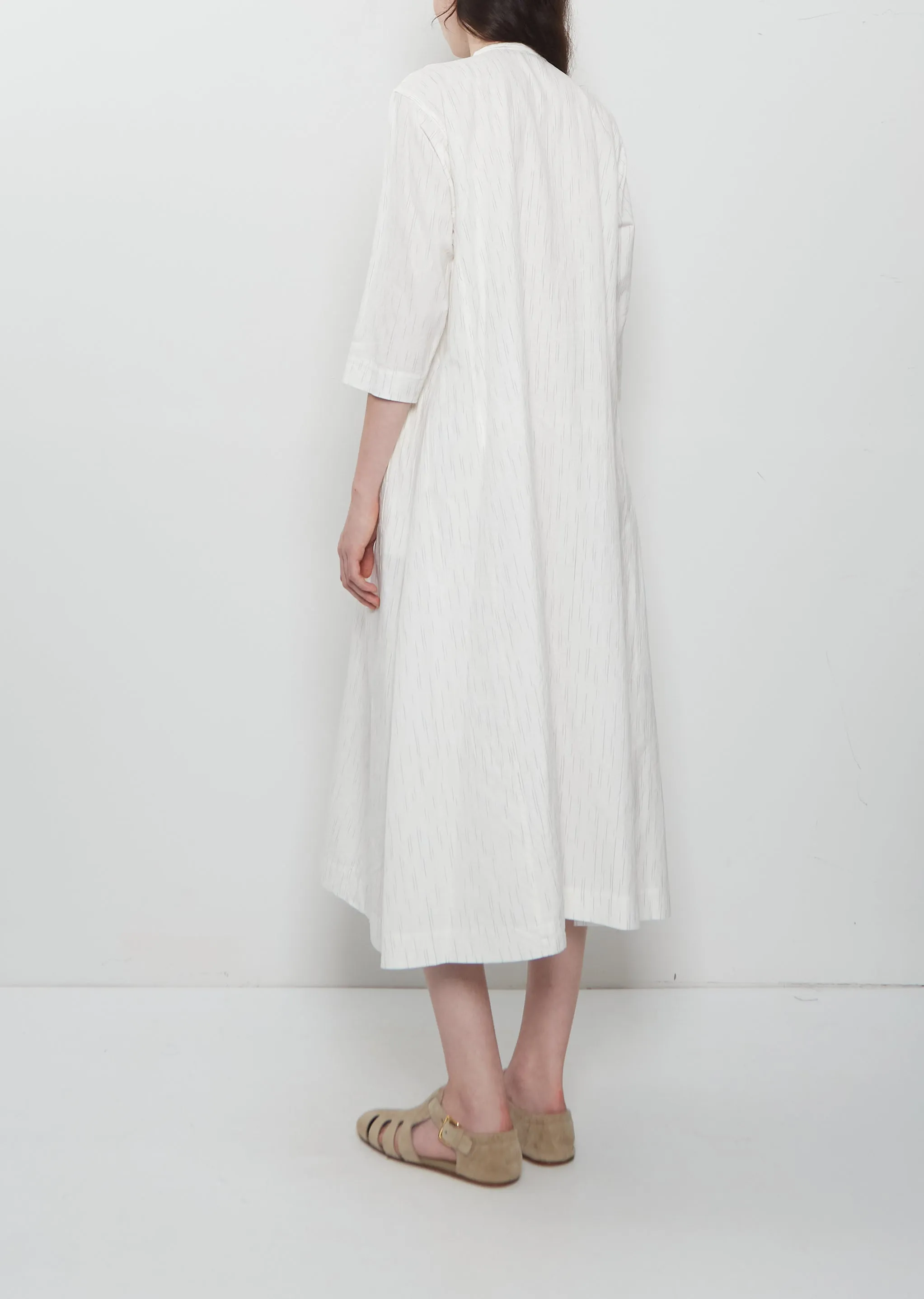 Side Panel Cotton Linen Dress — Off White sold by La Garconne product image thumbnail 3