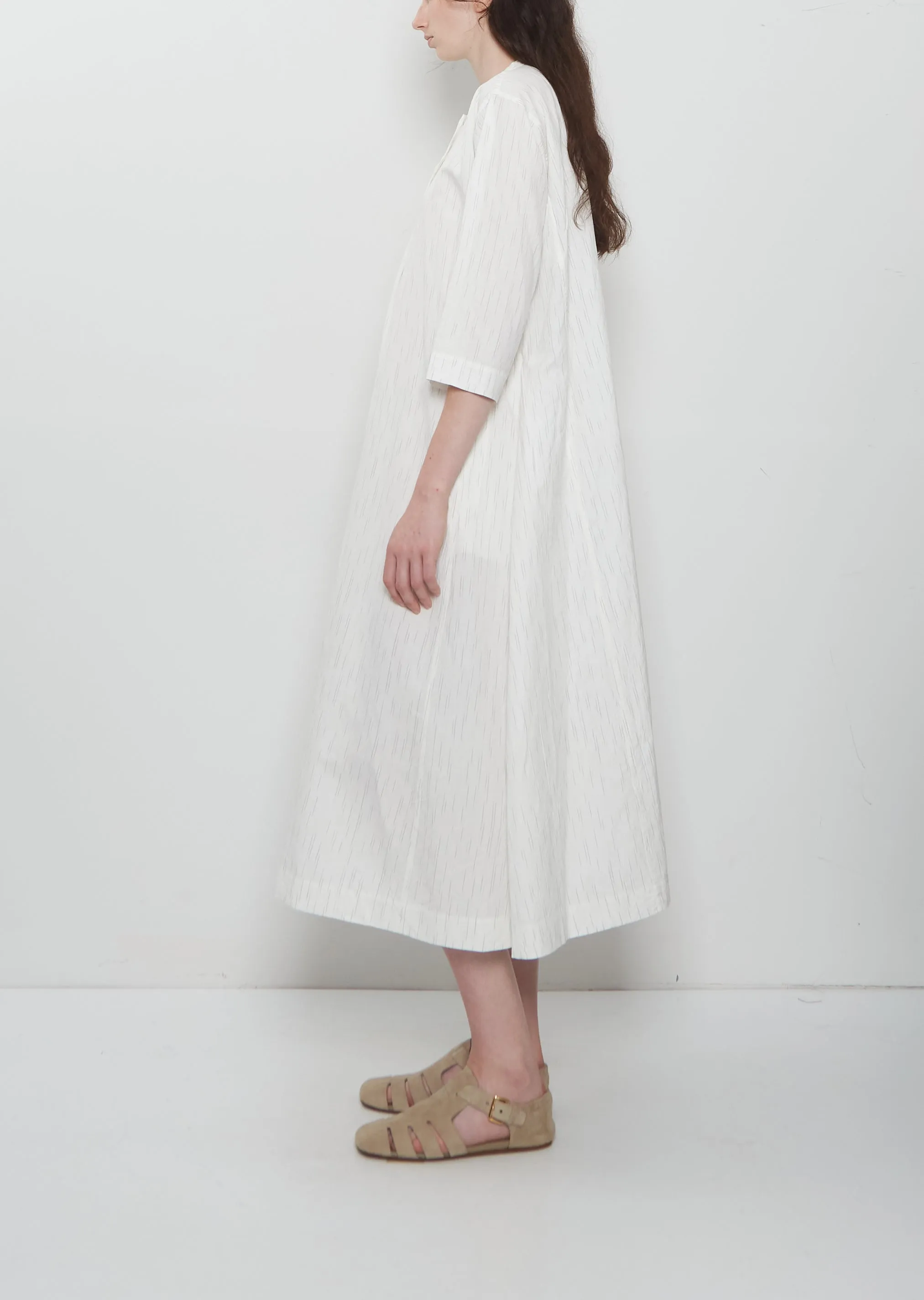 Side Panel Cotton Linen Dress — Off White sold by La Garconne product image thumbnail 2