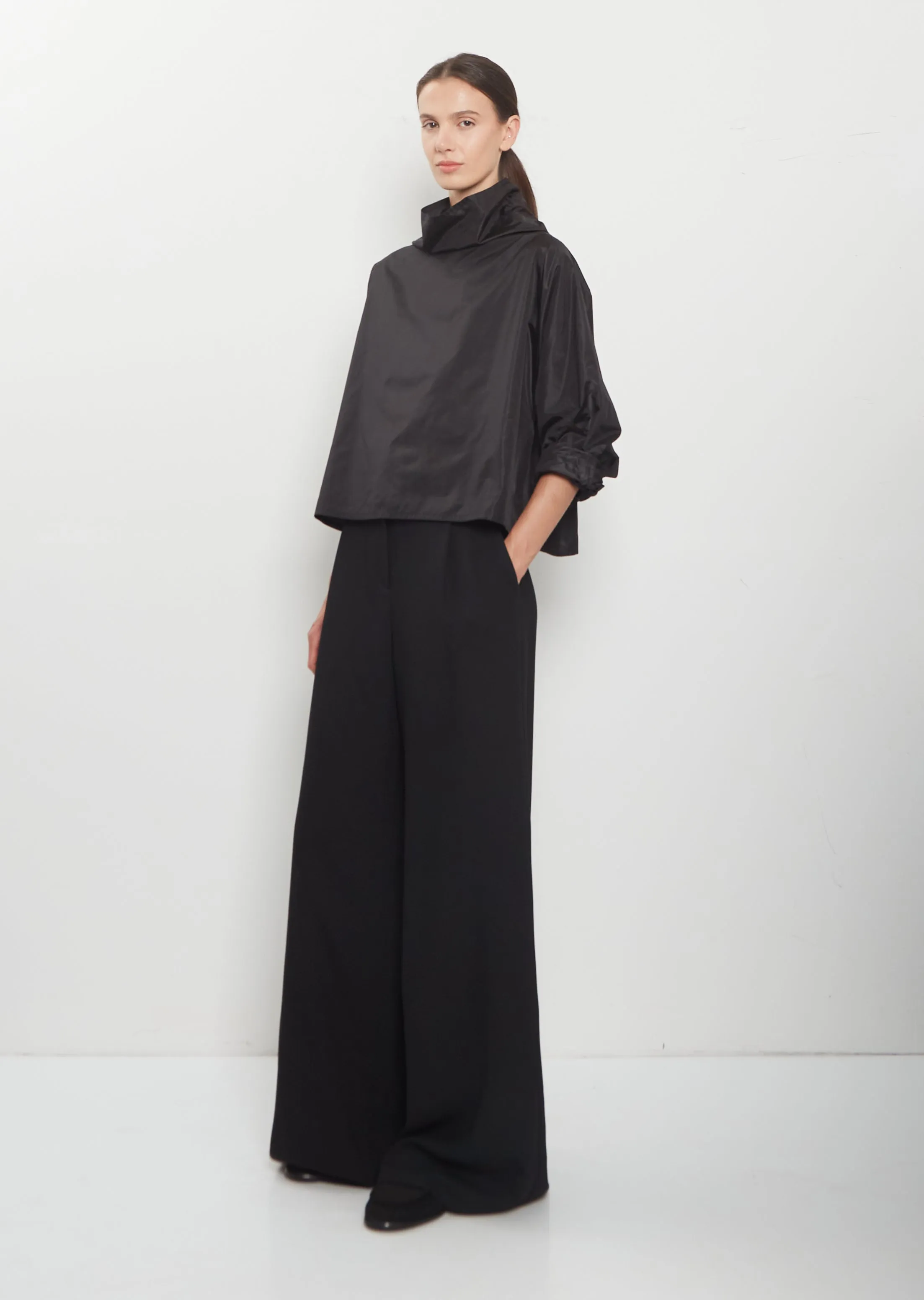 Silk Batwing T-Neck Top sold by La Garconne product image thumbnail 4