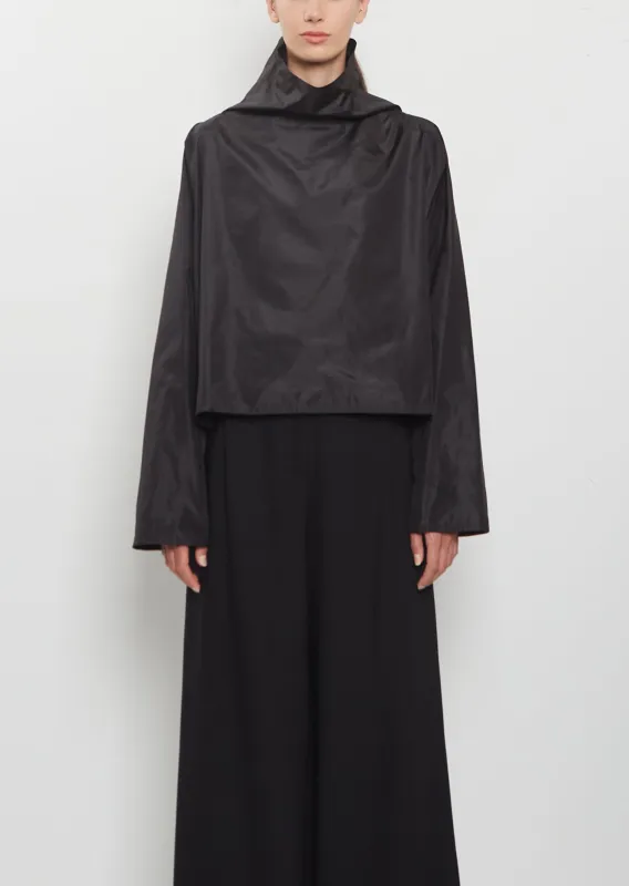 Silk Batwing T-Neck Top made by Dusan