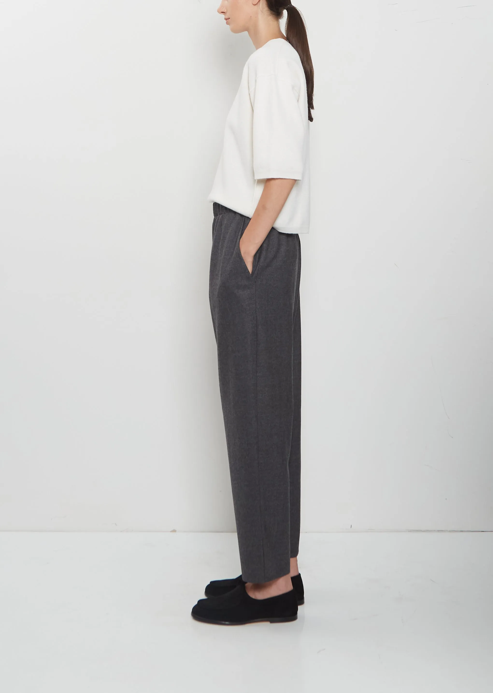 Wool Flannel Carrot Pants — Medium Grey sold by La Garconne product image thumbnail 2