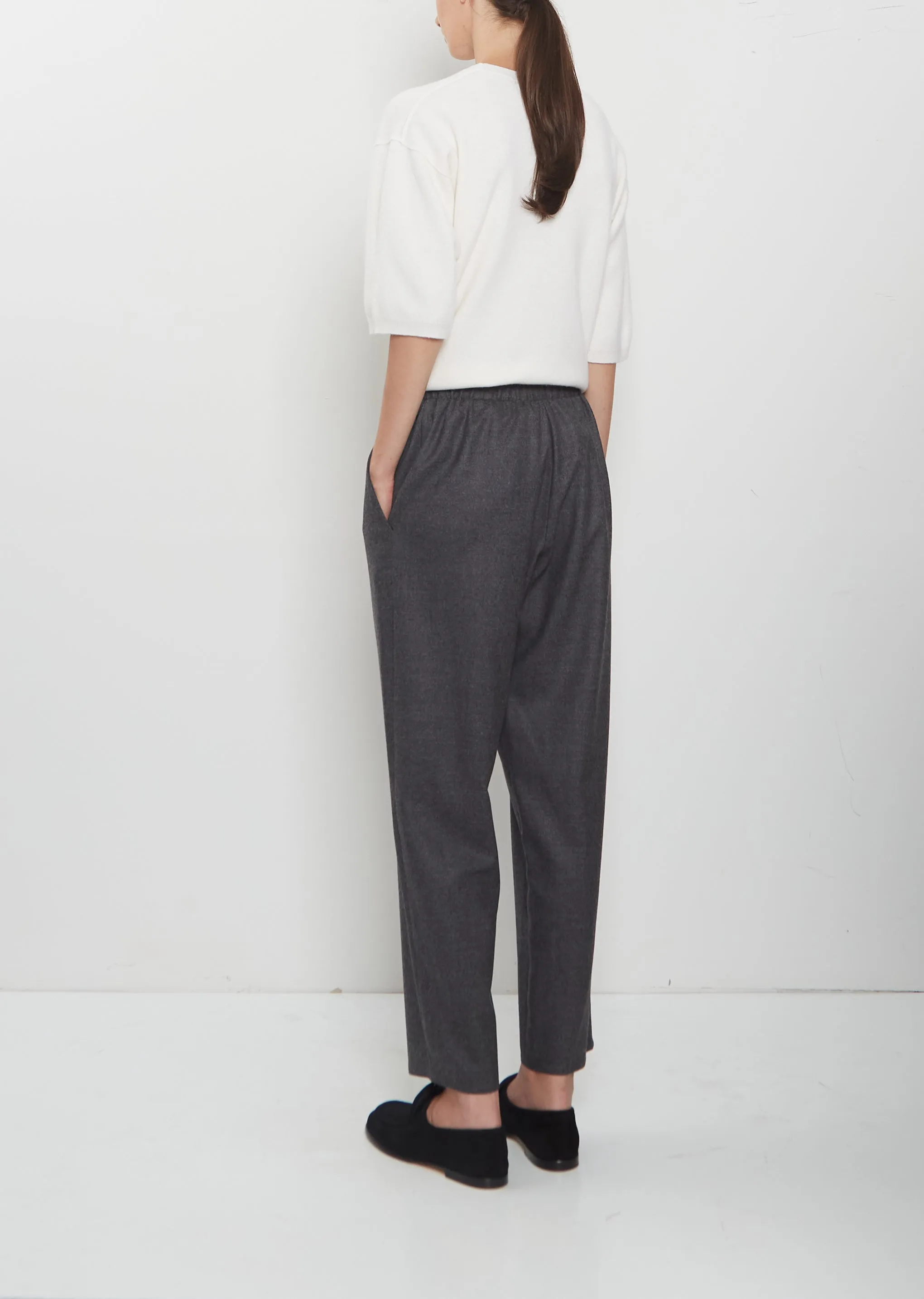 Wool Flannel Carrot Pants — Medium Grey sold by La Garconne product image thumbnail 3