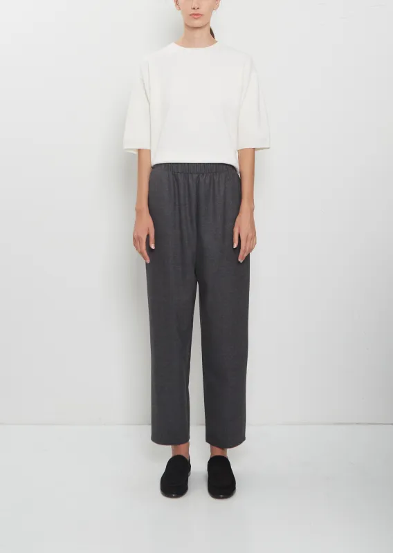 Wool Flannel Carrot Pants — Medium Grey made by Dusan