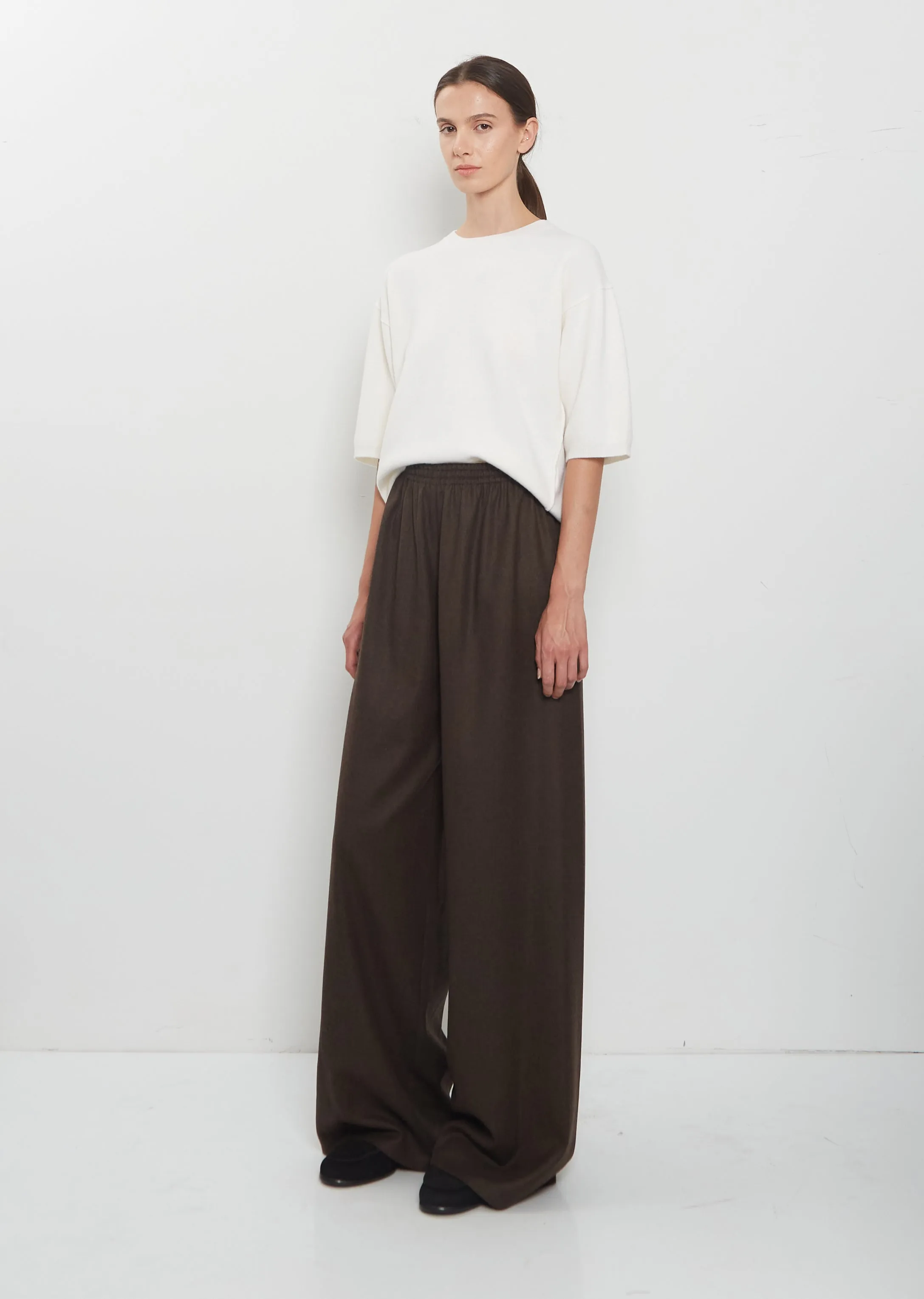 Wool Flannel Pajama Pants — Brown sold by La Garconne product image thumbnail 4