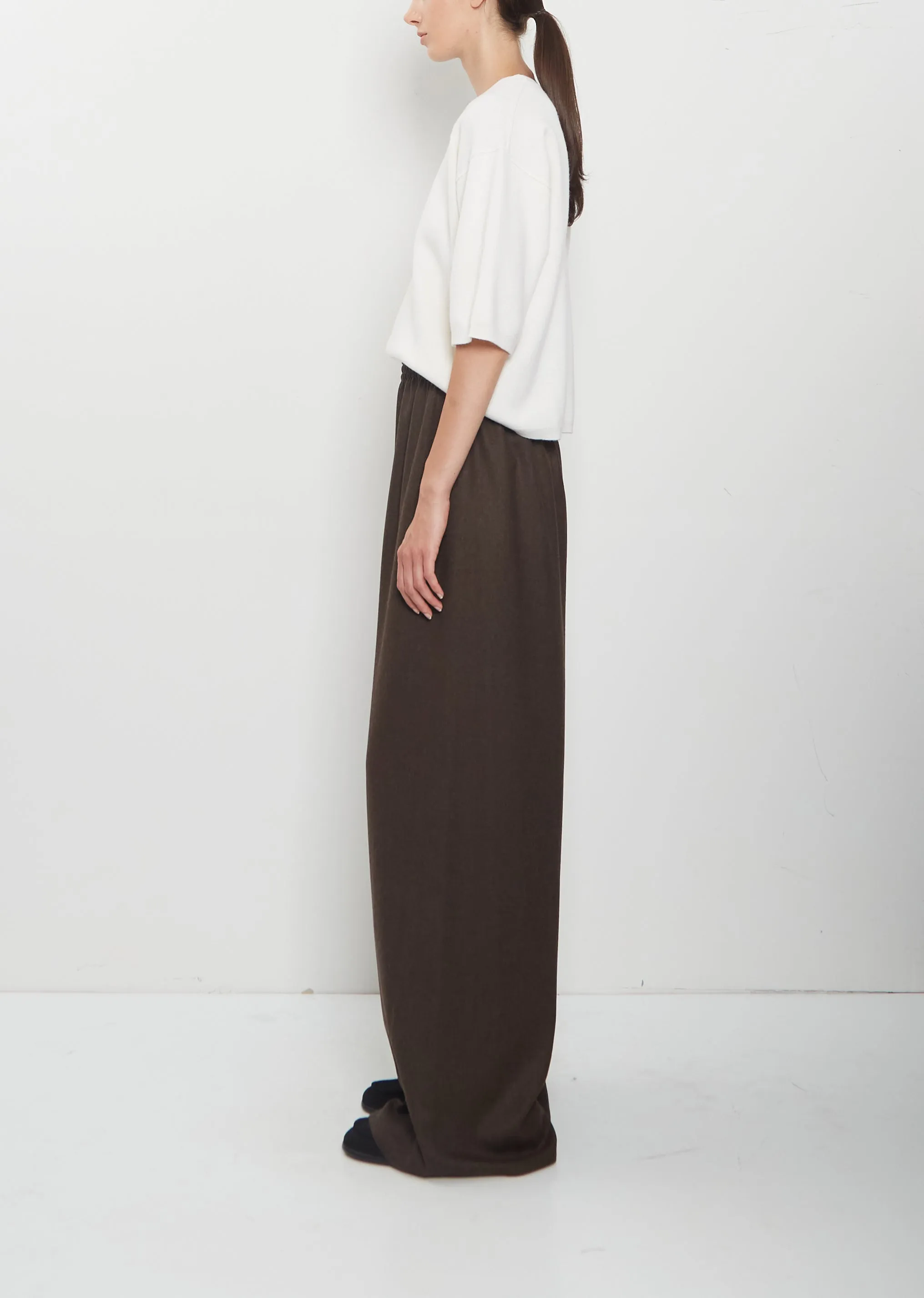 Wool Flannel Pajama Pants — Brown sold by La Garconne product image thumbnail 2