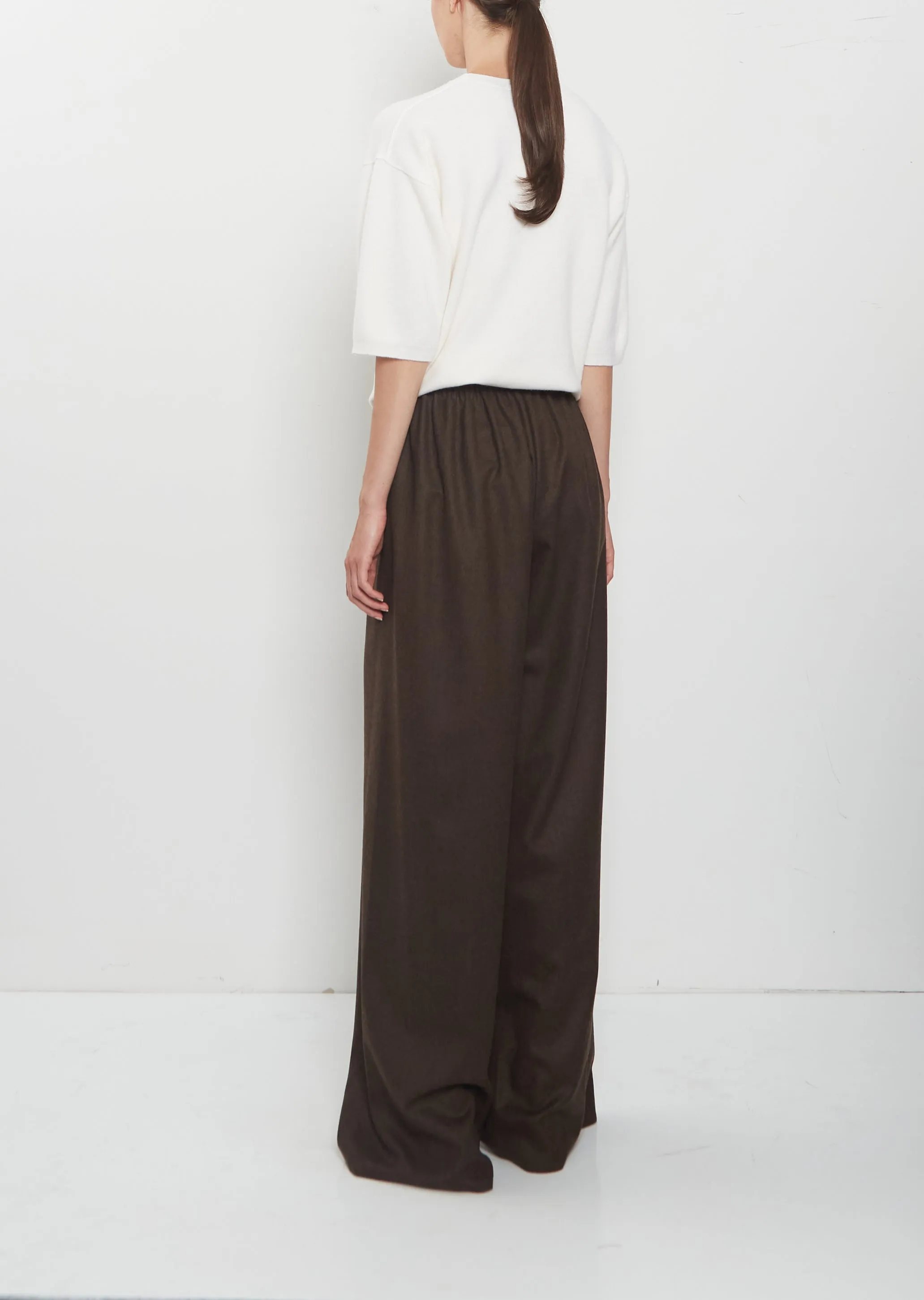 Wool Flannel Pajama Pants — Brown sold by La Garconne product image thumbnail 3