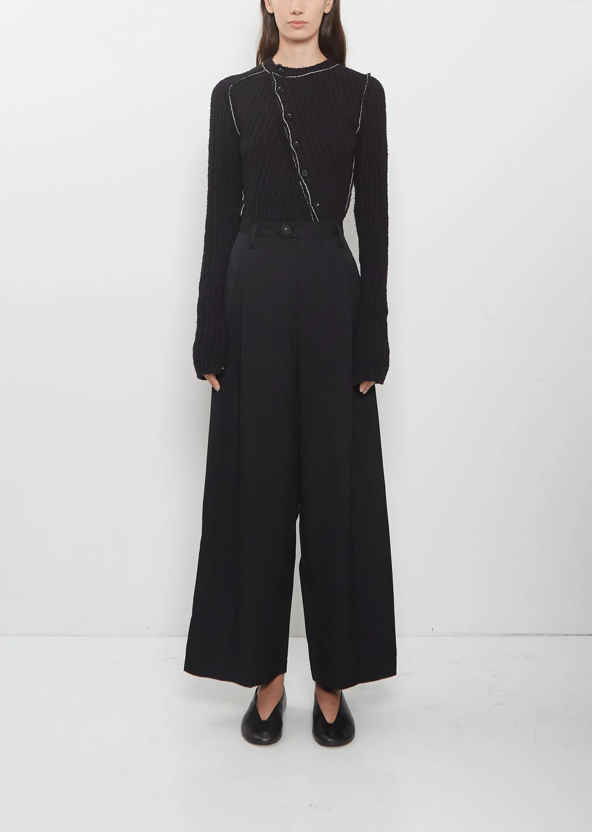 N-1 Tuck Loose Wide Pant sold by La Garconne