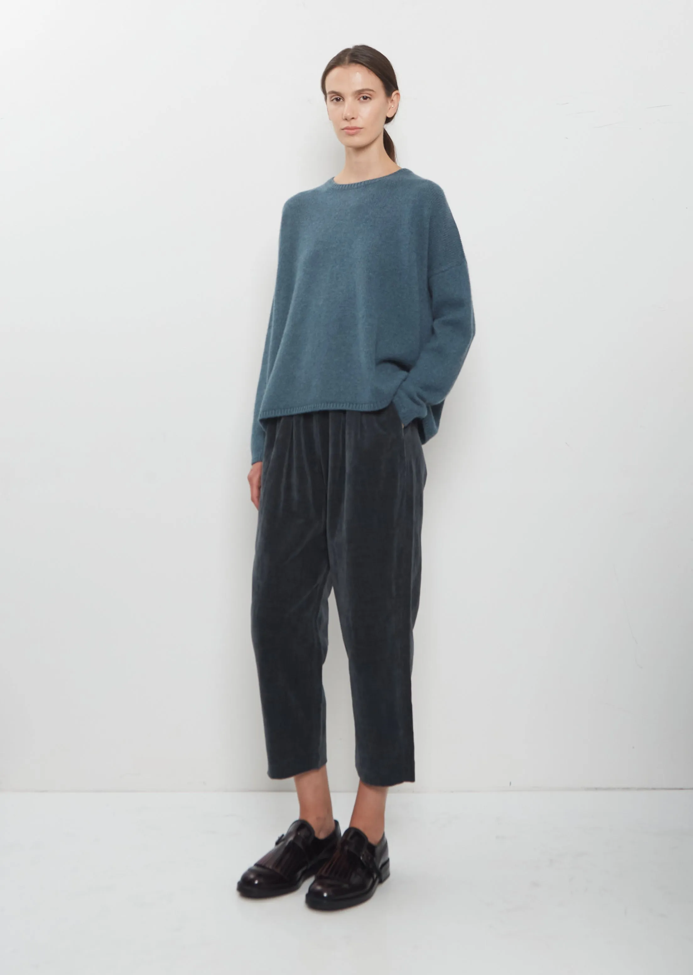 Cashmere Alpaca Sweater — Dark Turquoise sold by La Garconne product image thumbnail 4