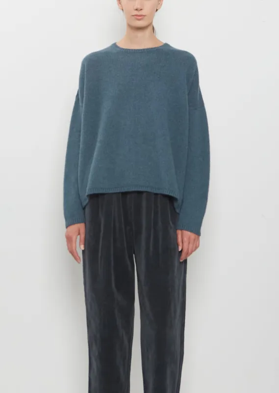 Cashmere Alpaca Sweater — Dark Turquoise made by A Punto B