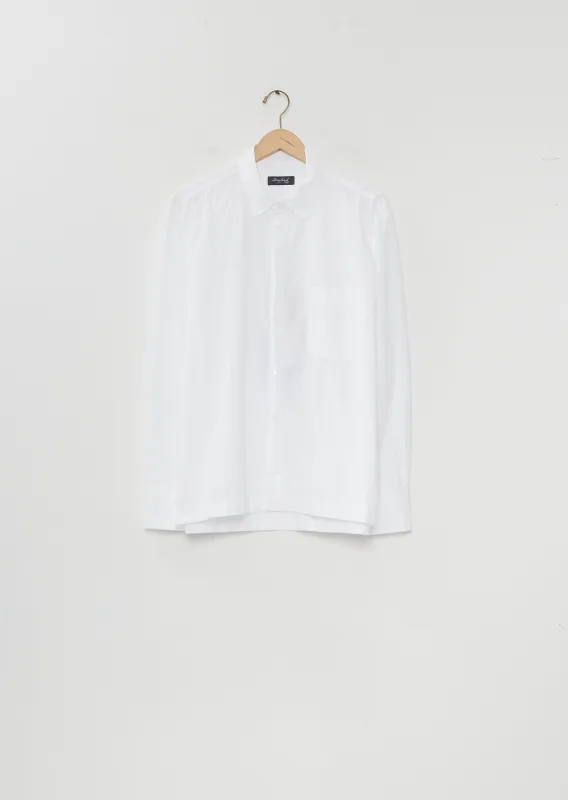 Luca Poplin Shirt — White made by La Garconne