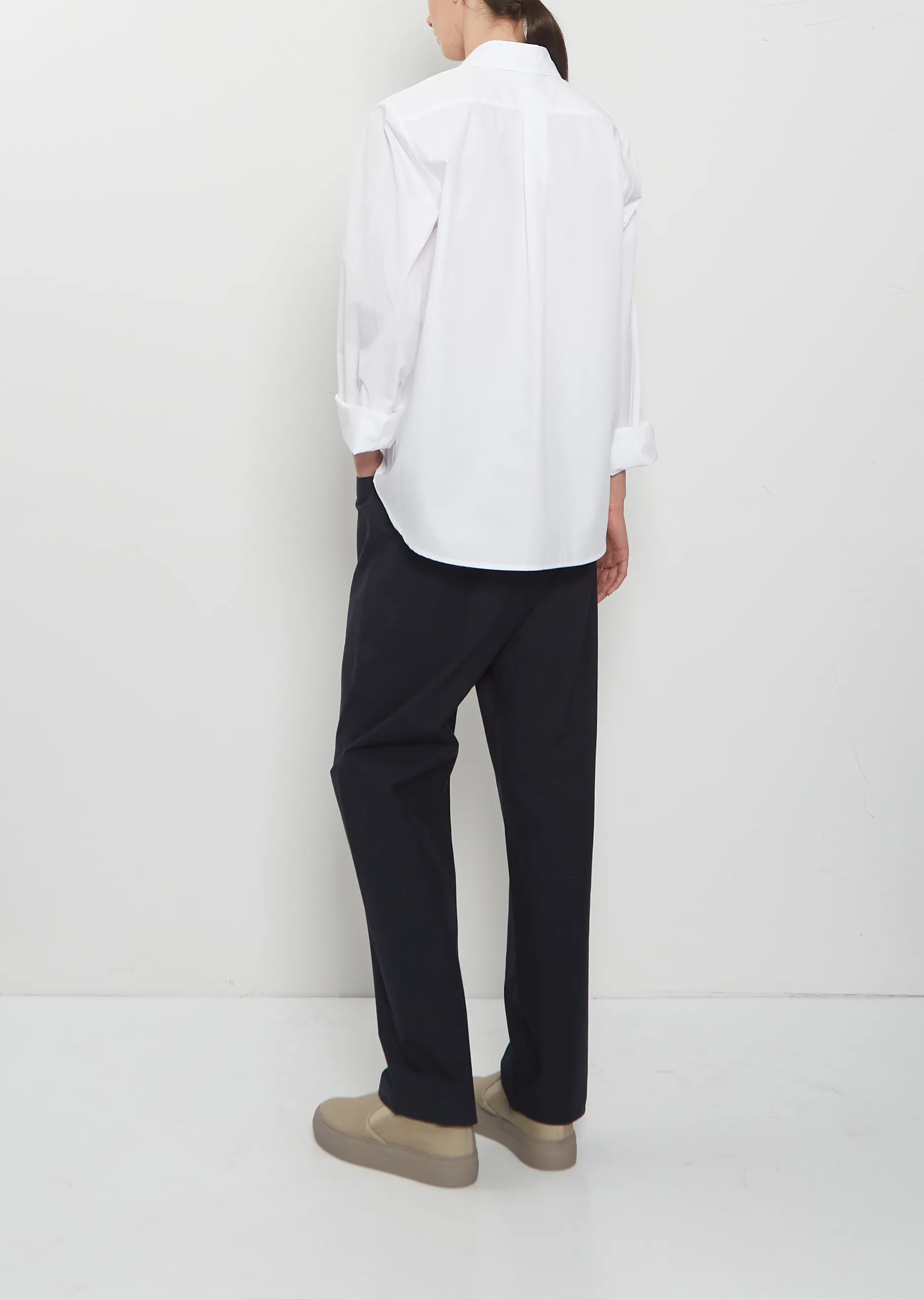 Belone Cotton Poplin Shirt — Optical White sold by La Garconne product image thumbnail 3