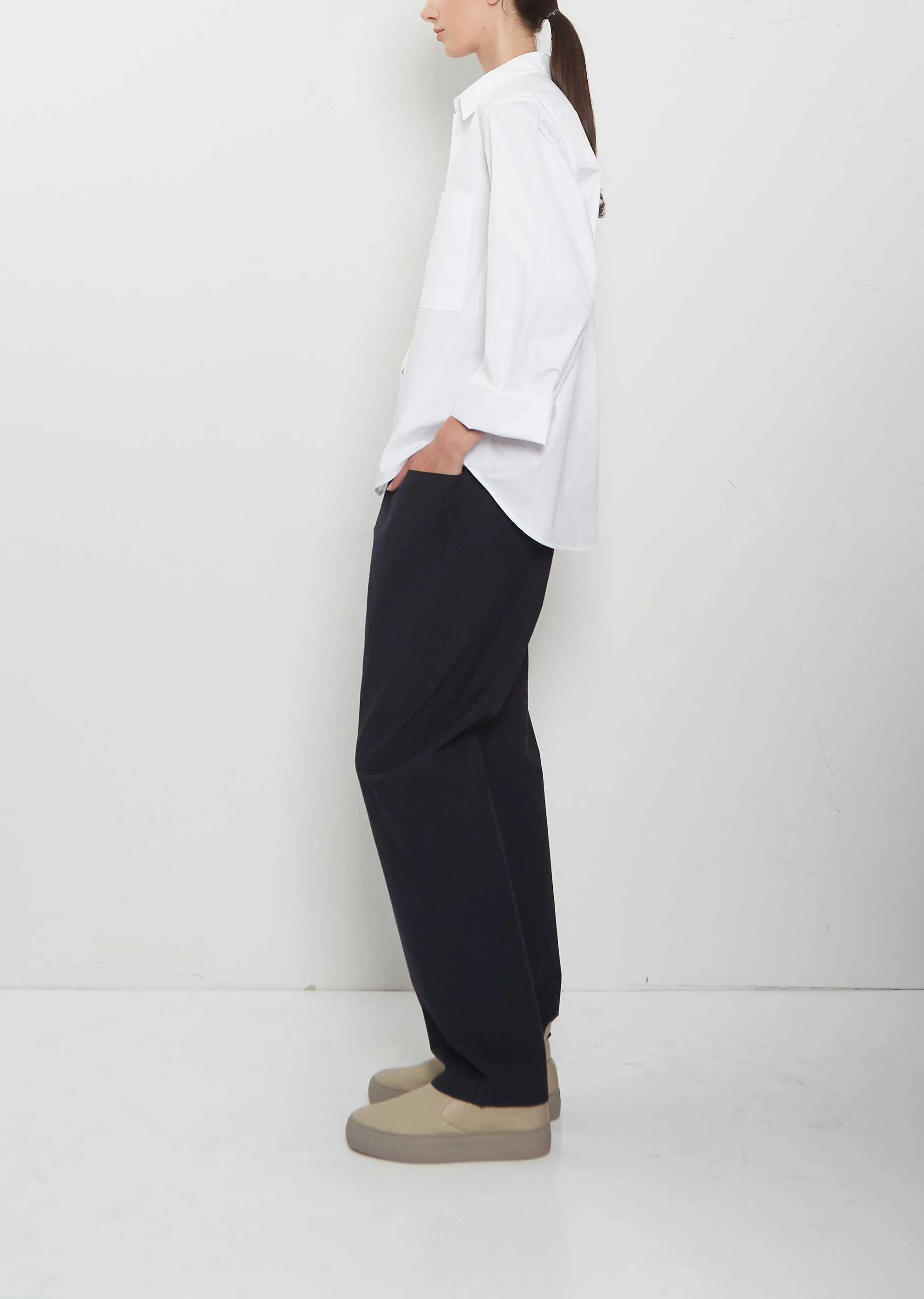 Belone Cotton Poplin Shirt — Optical White sold by La Garconne product image thumbnail 2