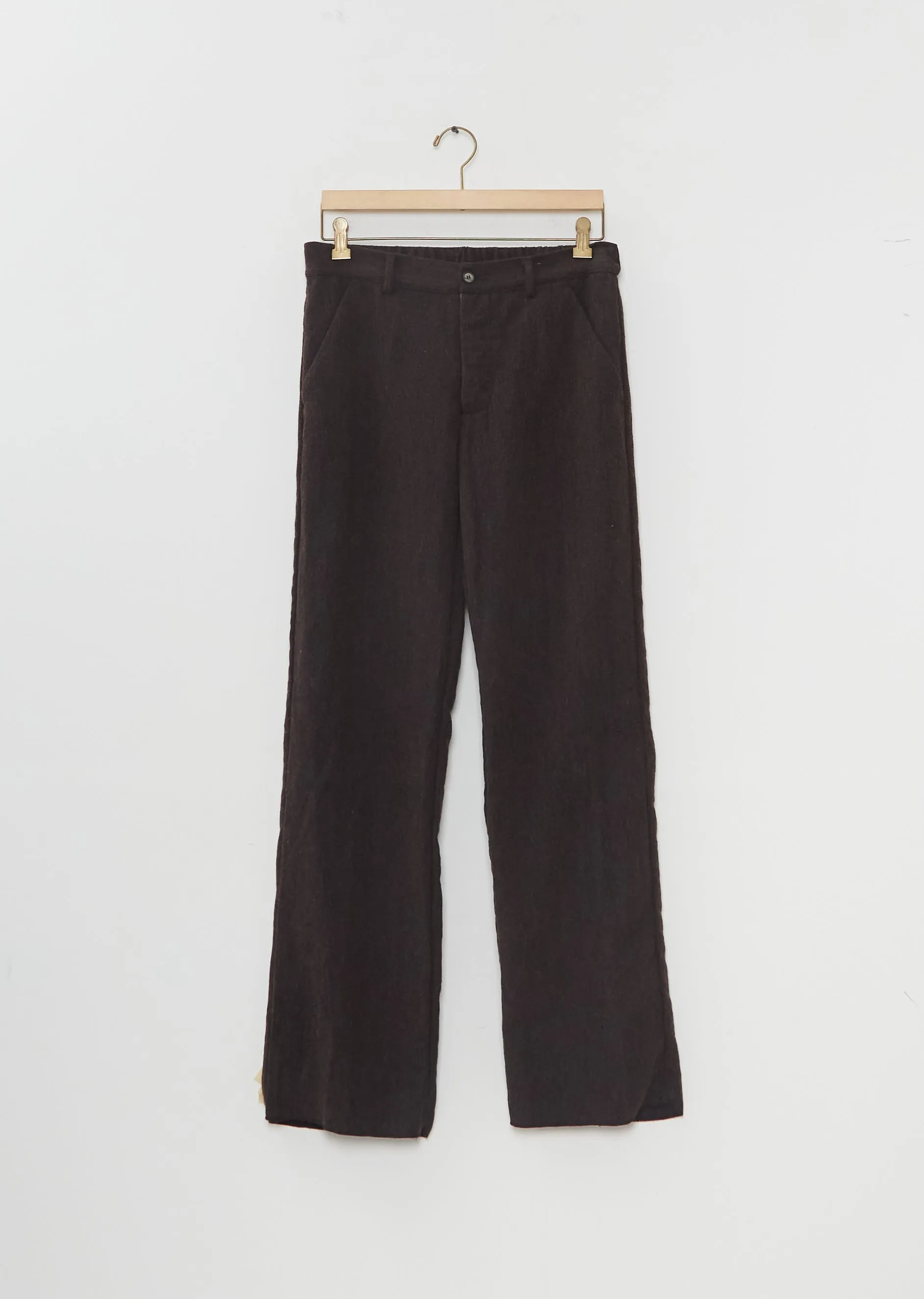 Andrew Wool Pants — Brown sold by La Garconne