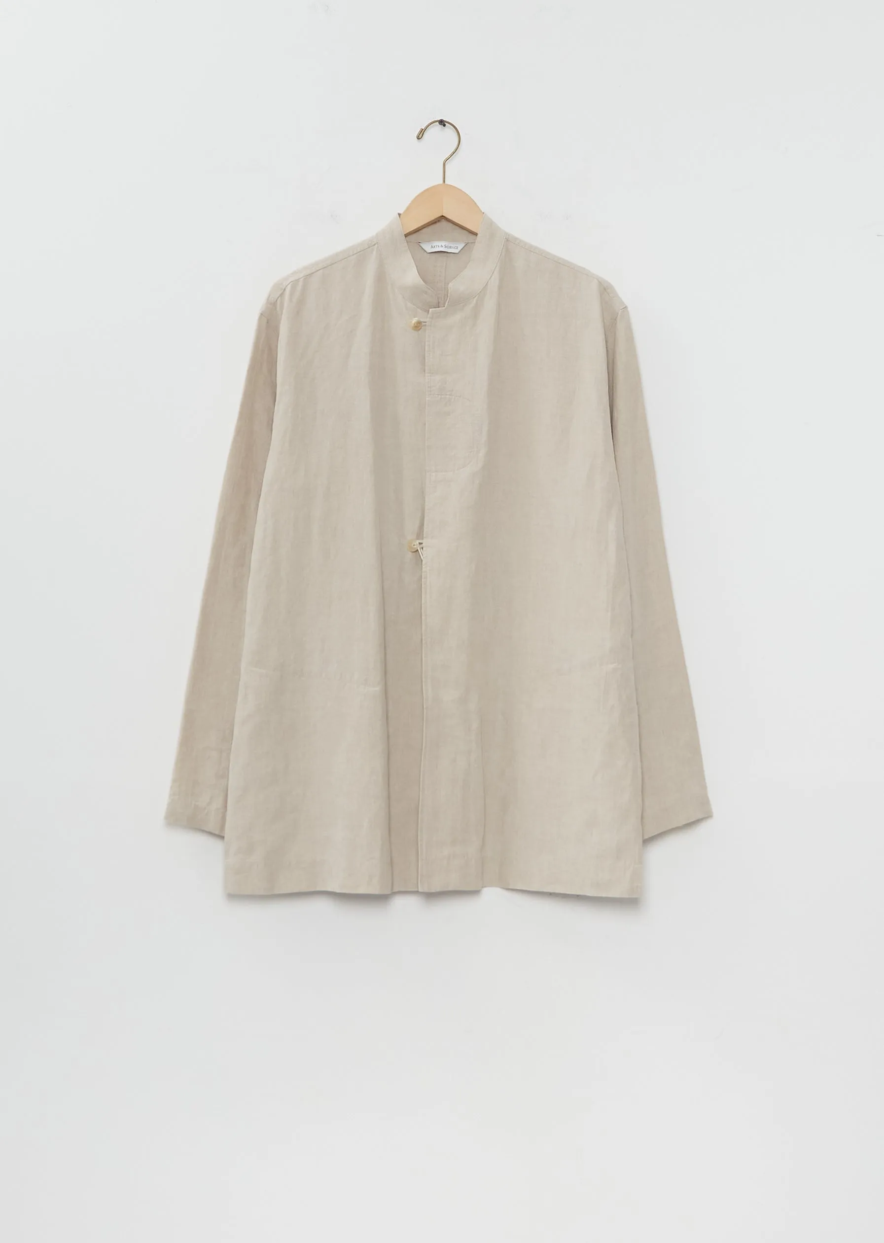 Band Collar Linen Jacket sold by La Garconne