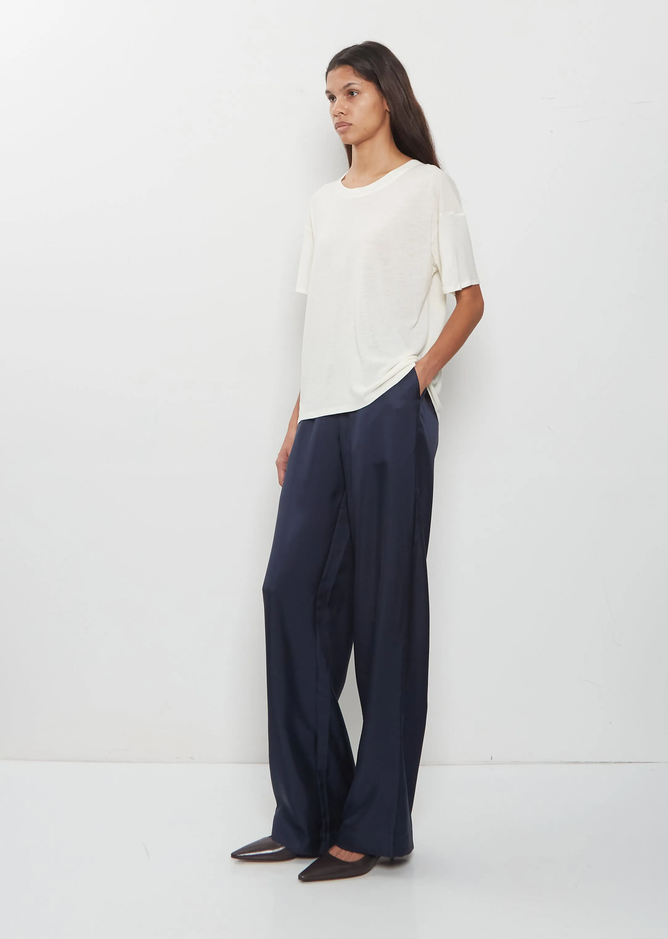 Ezra Classic Fit T-Shirt — Ivory sold by La Garconne product image thumbnail 4