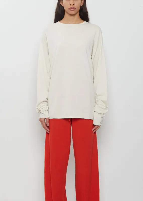 n°347 Aries Cotton Cashmere Sweater — Bone made by La Garconne