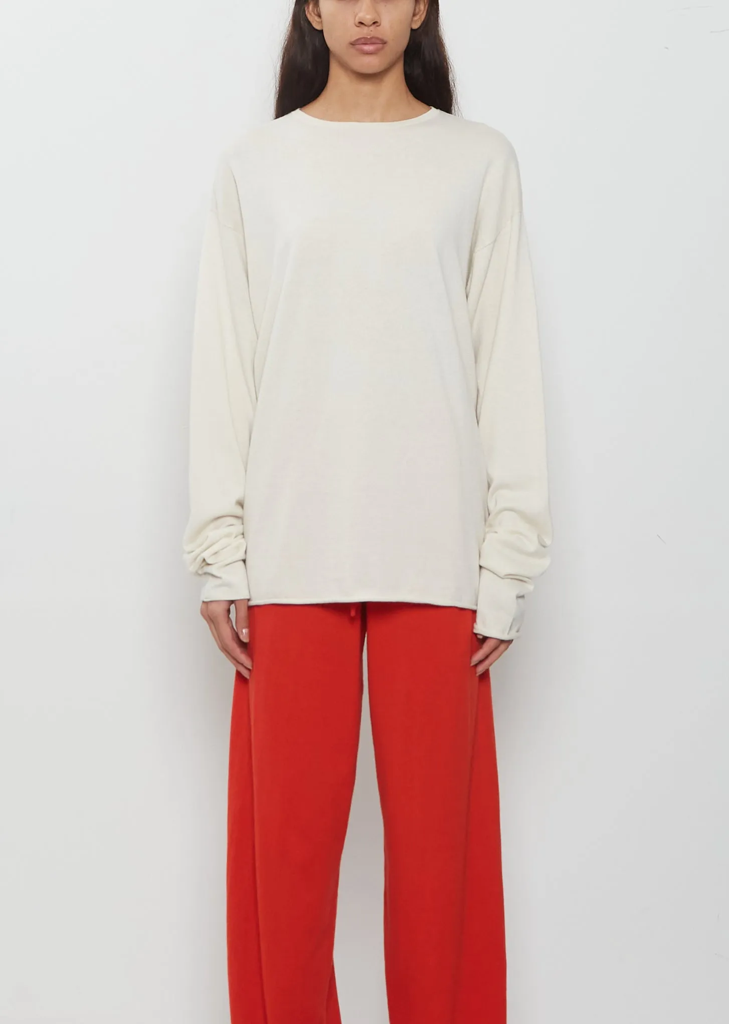 n°347 Aries Cotton Cashmere Sweater — Bone sold by La Garconne