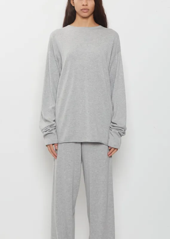 n°347 Aries Cotton Cashmere Sweater — Grey made by La Garconne