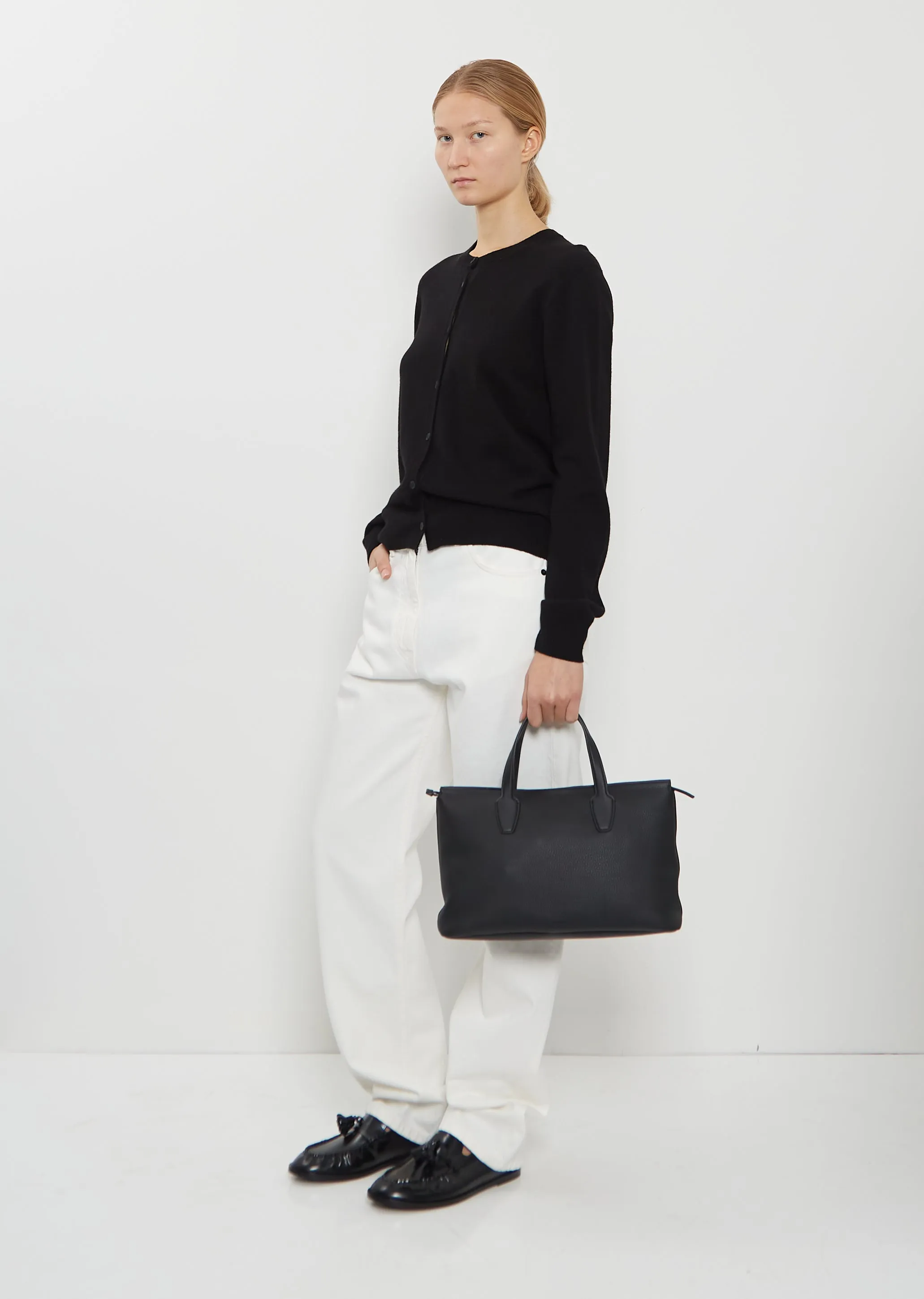 Marcel Leather Handbag — Black sold by La Garconne product image thumbnail 3