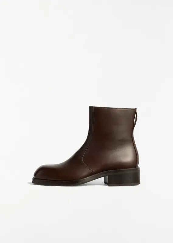 Zipped Leather Boot made by Lemaire