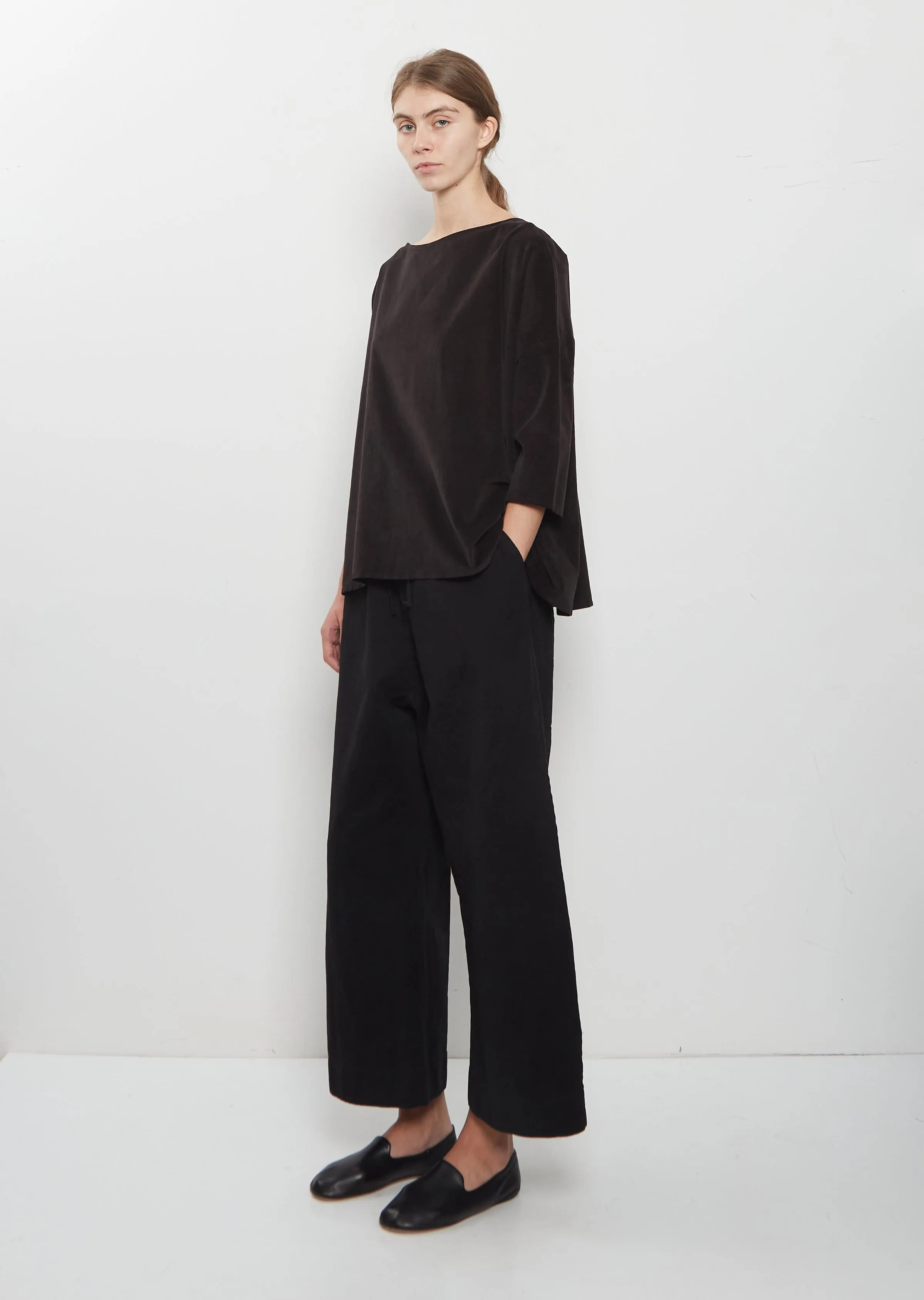 Velvet Boatneck Top — Brown sold by La Garconne product image thumbnail 4